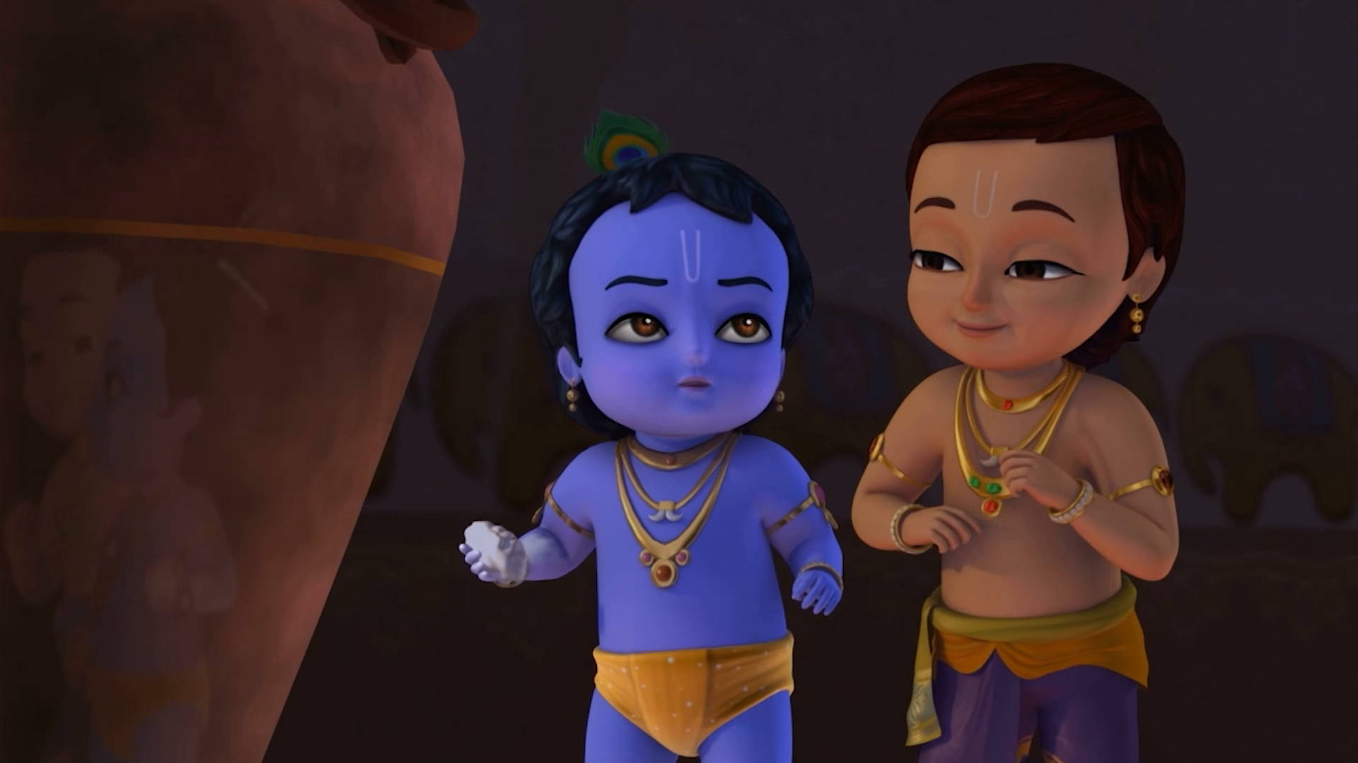 Download Cartoon Krishna And Balram Wallpaper