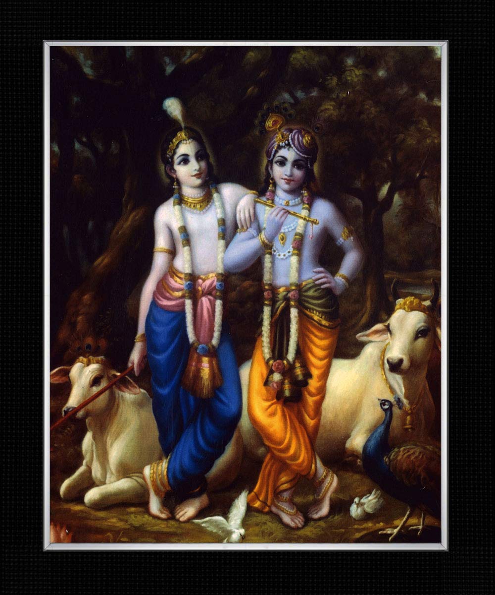 Shree Handicraft 8 x 10 Beautiful Small Size Lord Krishna with Balram Photo Frame for Home Decor, Amazon.in: Home & Kitchen