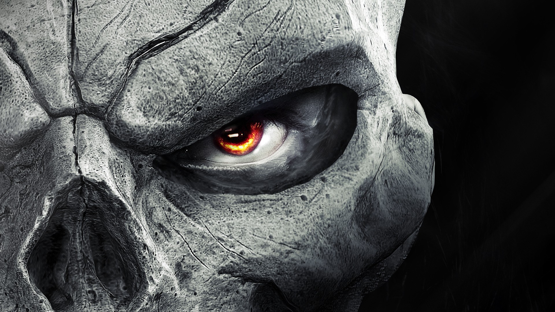 Eyes of a soldier in mask skull Desktop wallpaper 1024x768