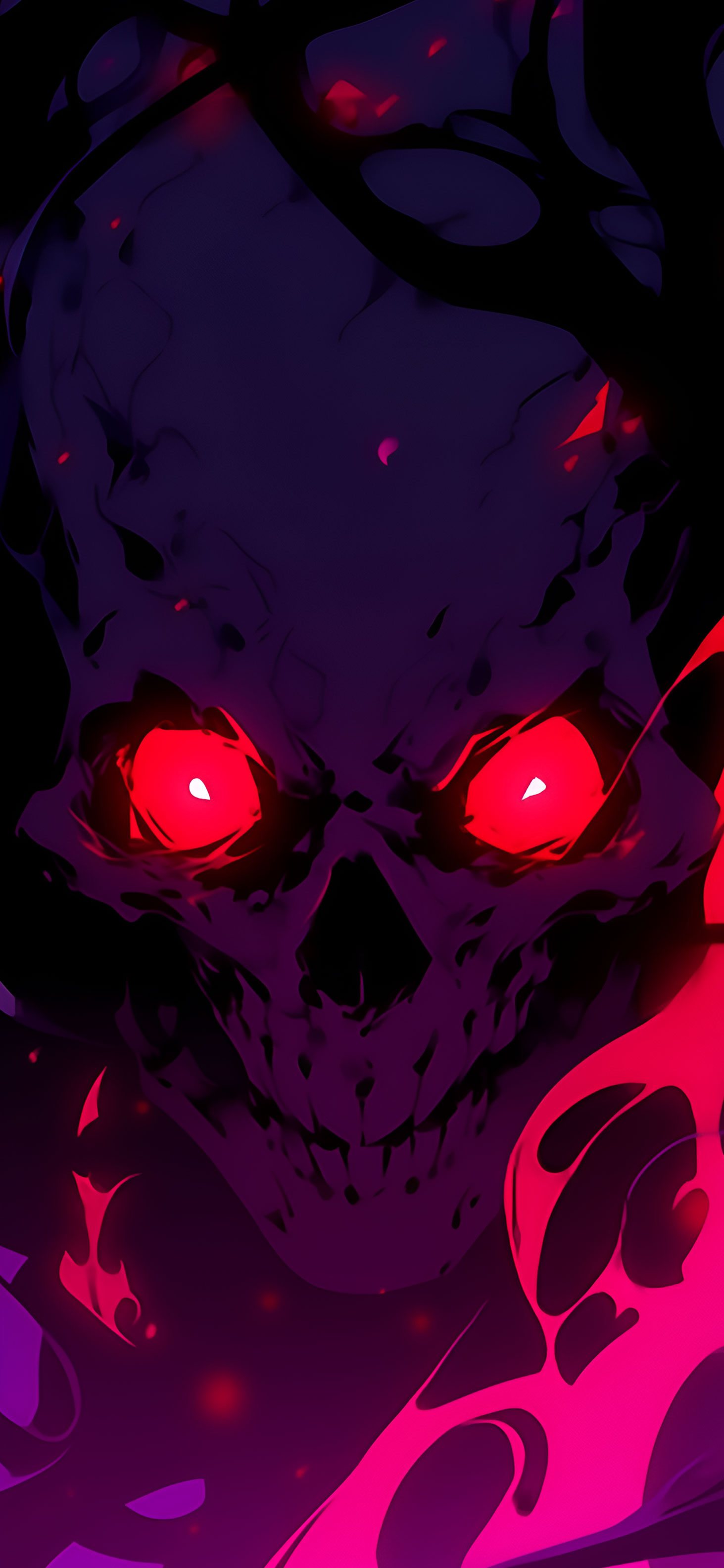 Purple Skull Halloween Wallpaper