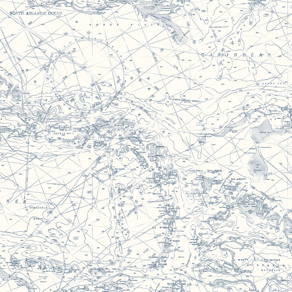 Nautical Map Wallpaper
