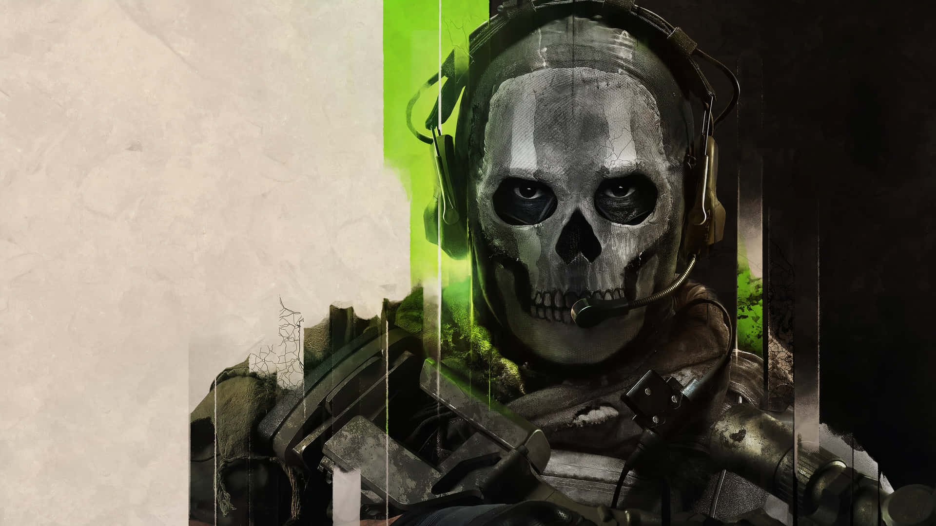 Download 4k Call Of Duty Modern Warfare Background Ghost Masked Soldier