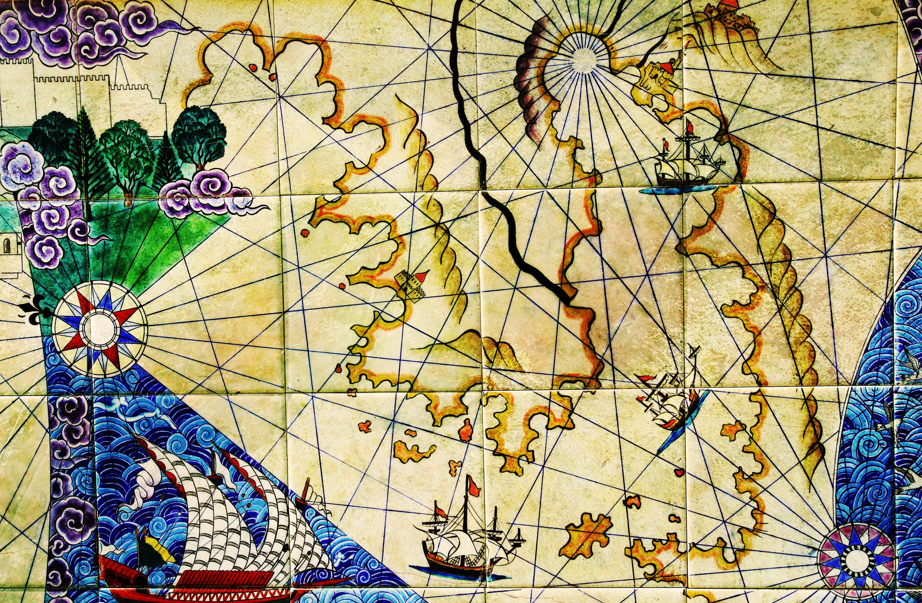 Old Nautical Chart Wall Mural Your Way