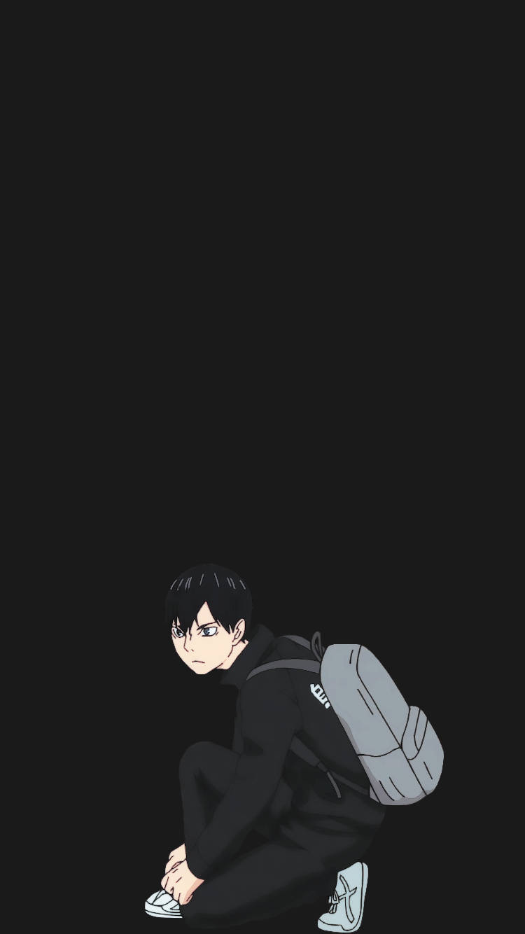 Download Anime Boy Dark Kageyama Tying Shoes Wallpaper