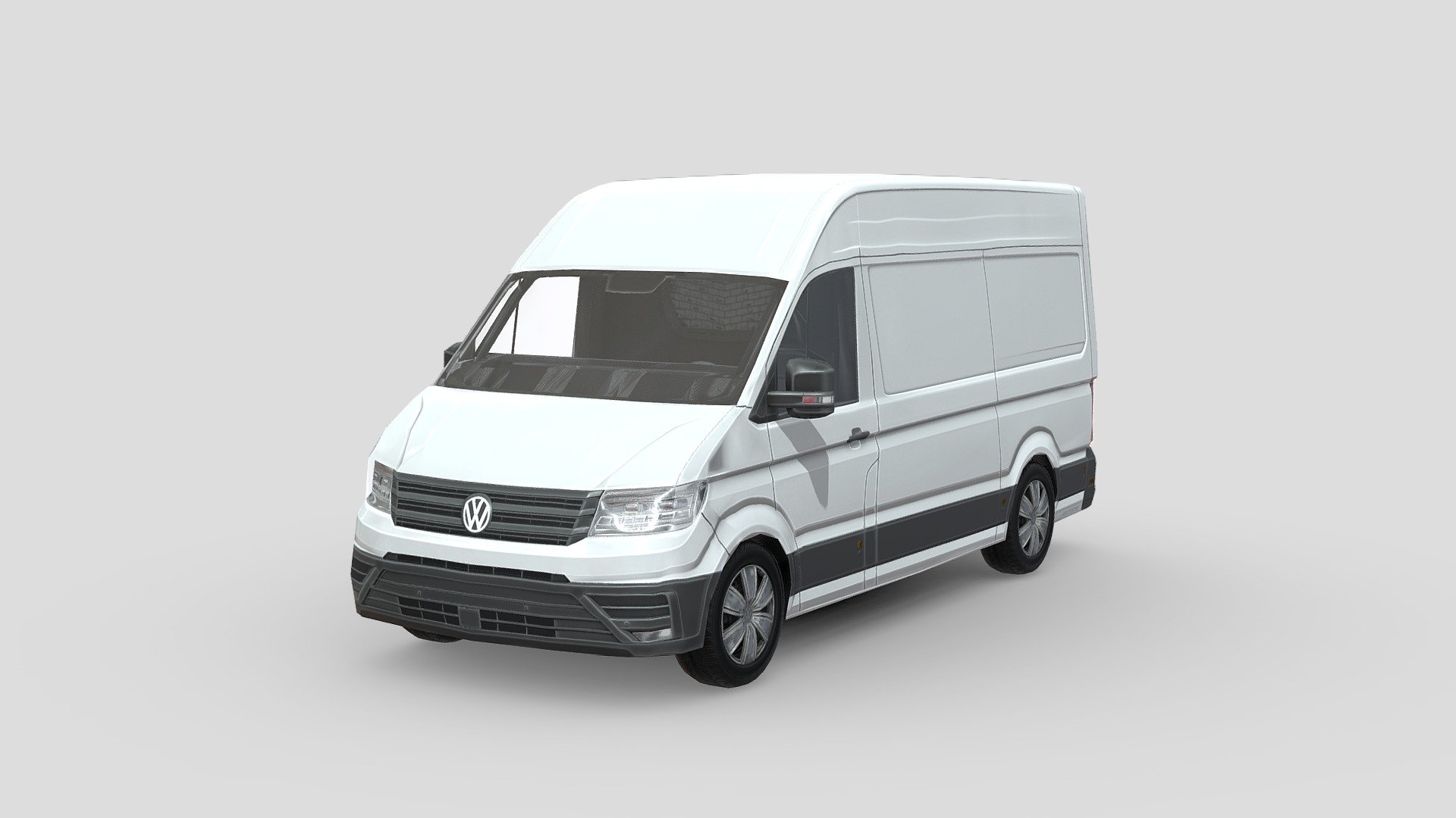 Low Poly Car- Volkswagen Crafter 2017 Royalty Free 3D model by ROH3D [ed06bdd]