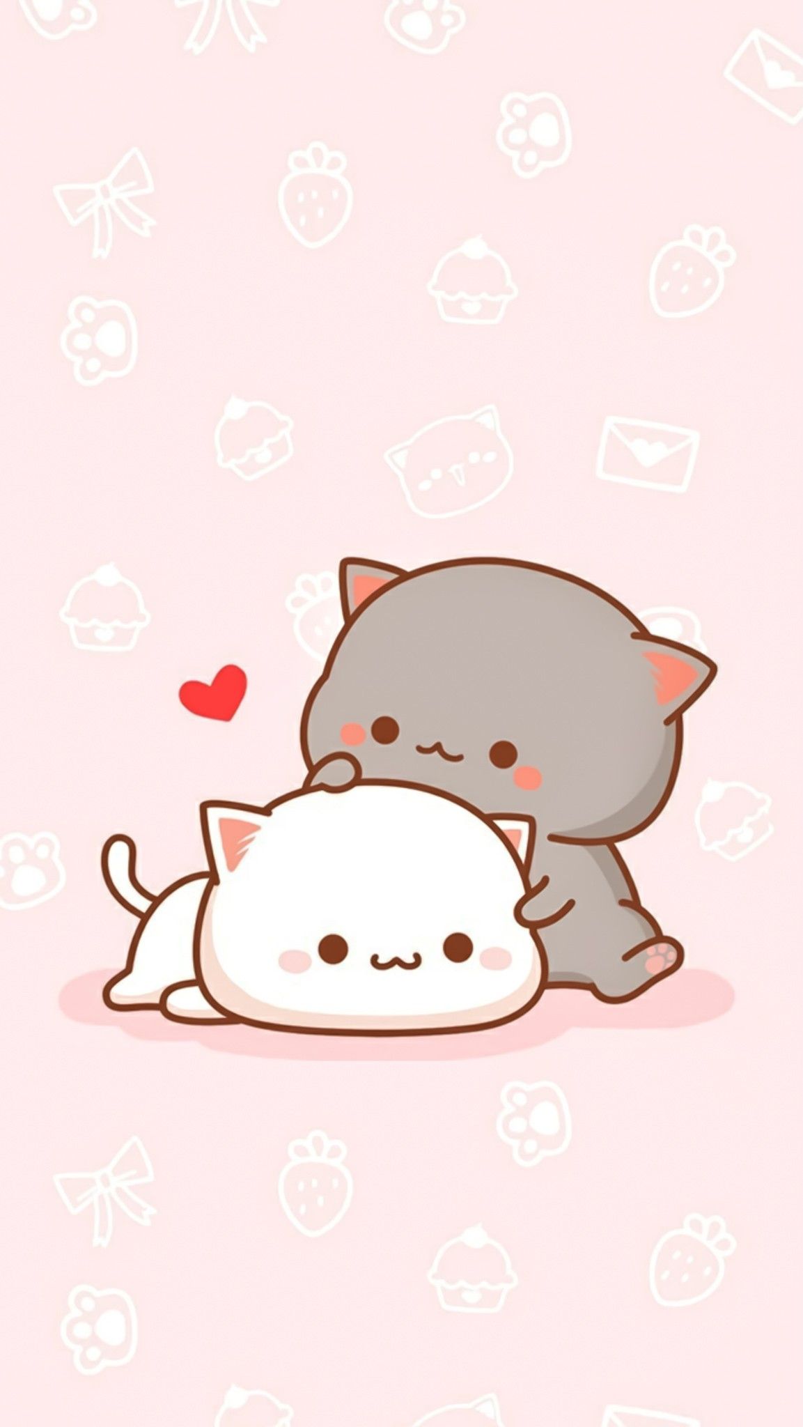 iPhone wallpaper kawaii, Cute anime cat, Wallpaper iphone cute