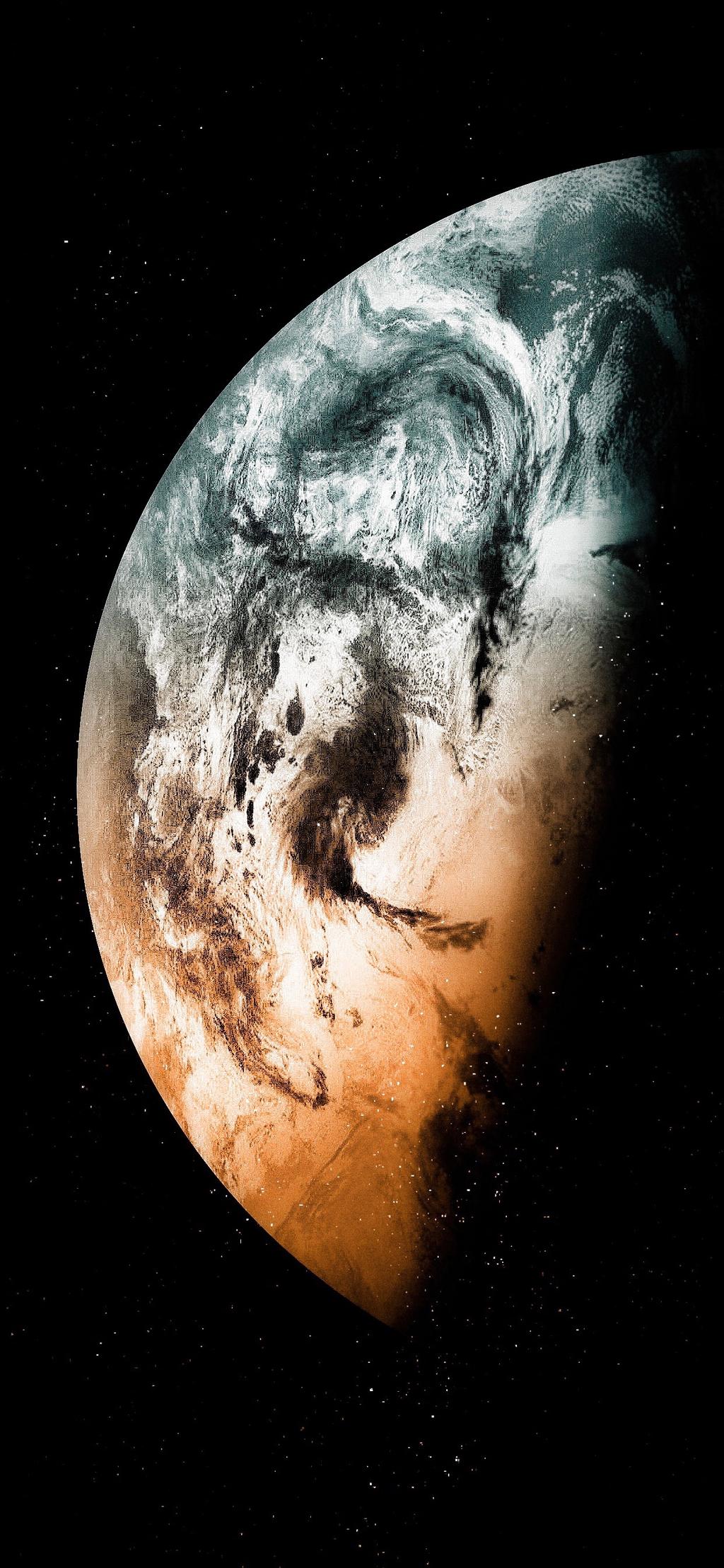 iDownloadBlog original colorful collection of planet wallpaper for iPhone that span the color spectrum from deep reds to light yellows