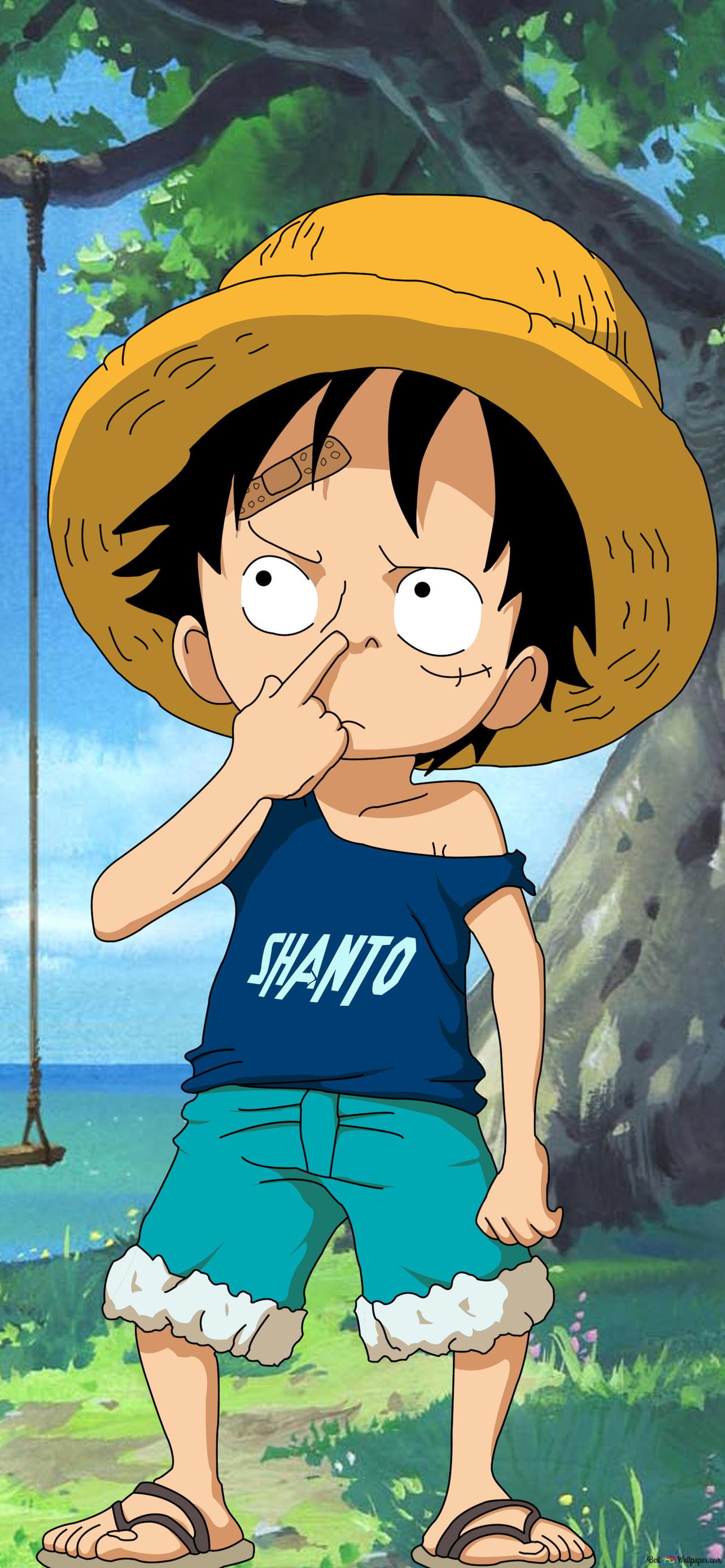 One piece anime boy character (Luffy) 2K wallpaper download