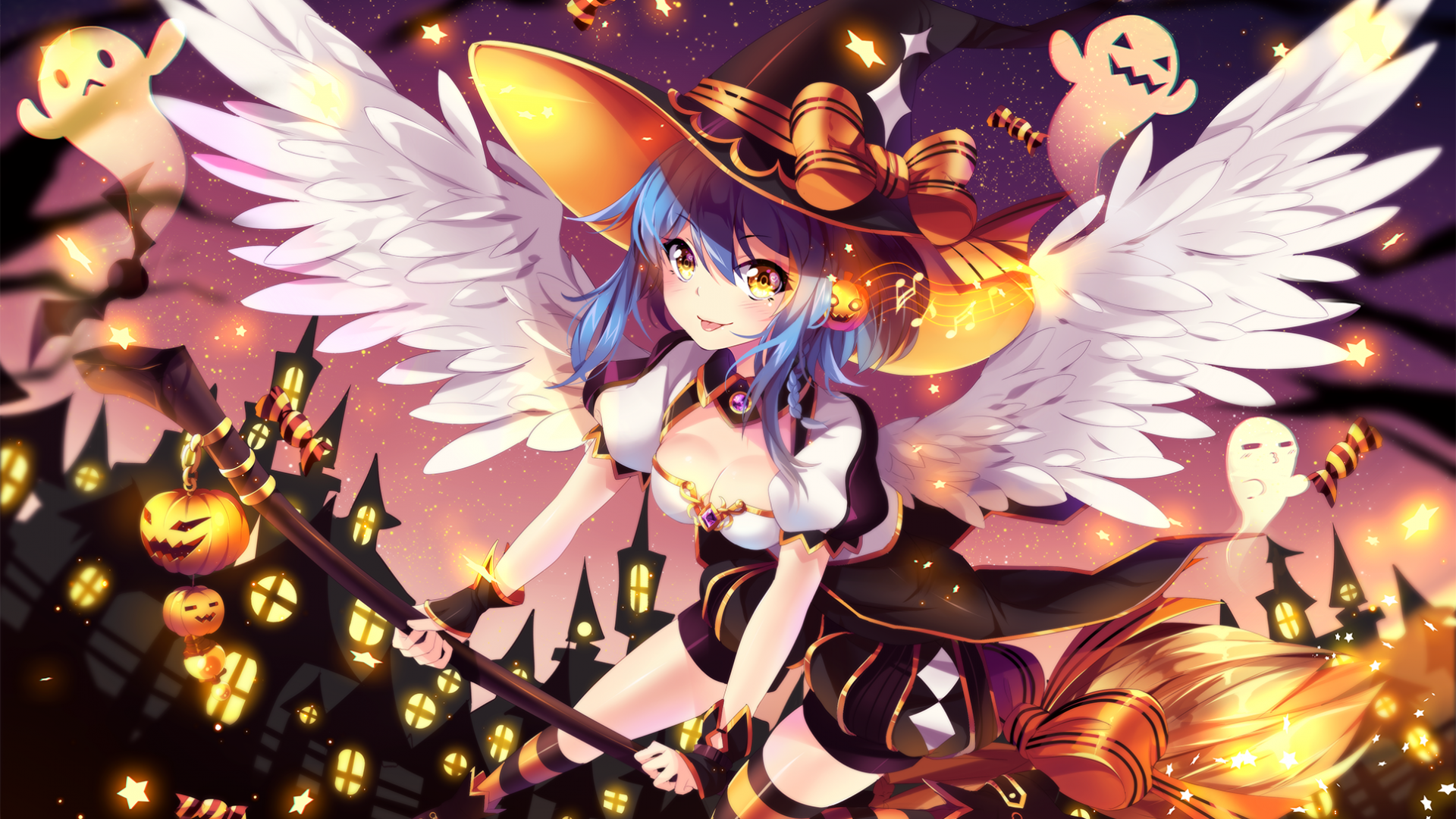 Halloween Anime Girls Wallpaper