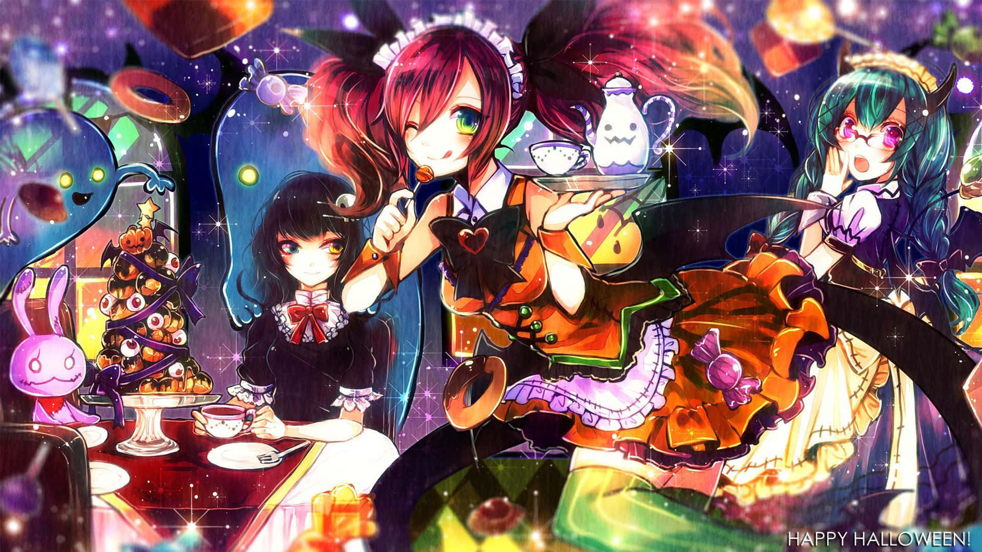 Download Halloween Anime Party Picture