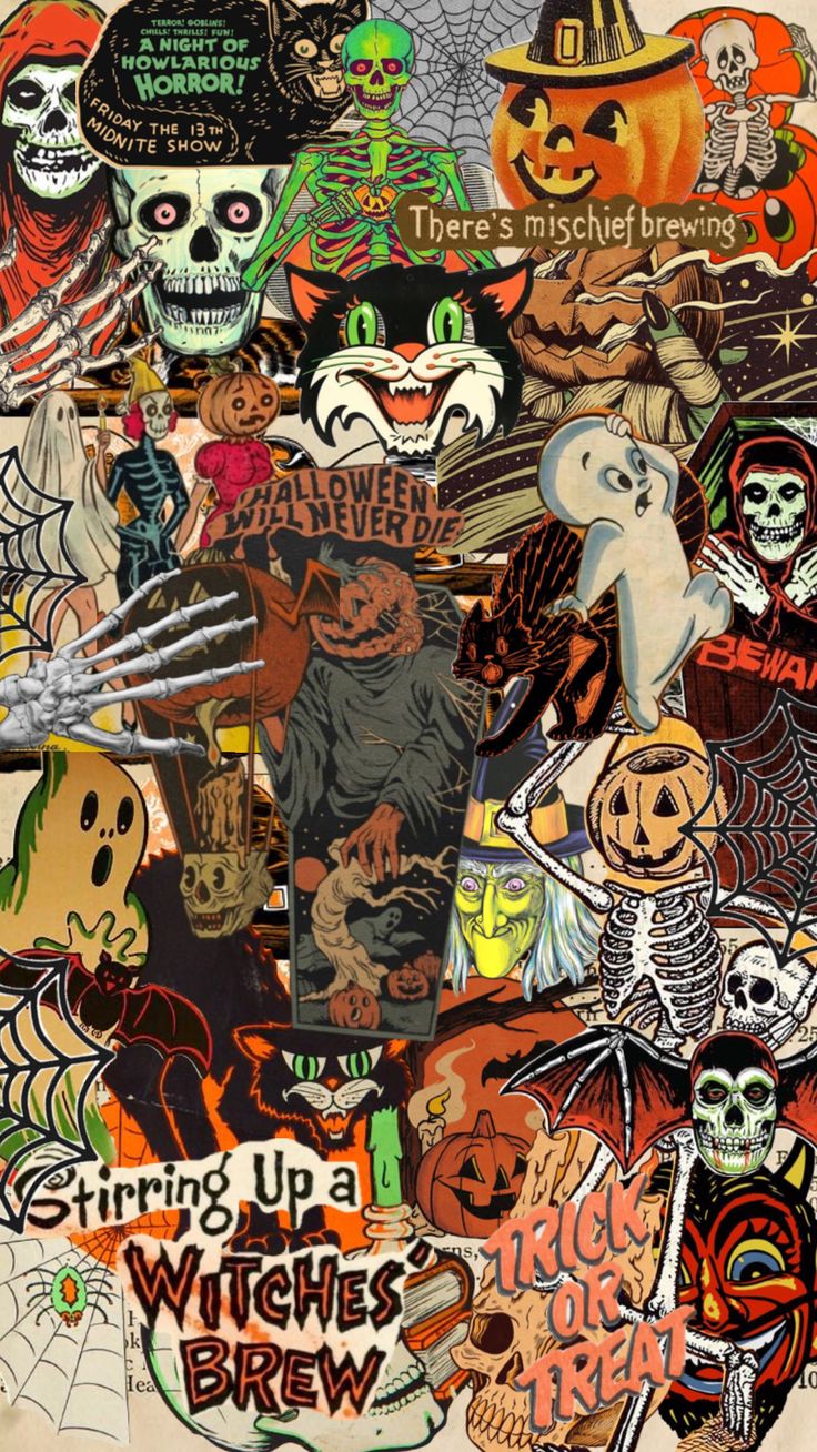 Vintage halloween art, Halloween wallpaper, Halloween wallpaper cute