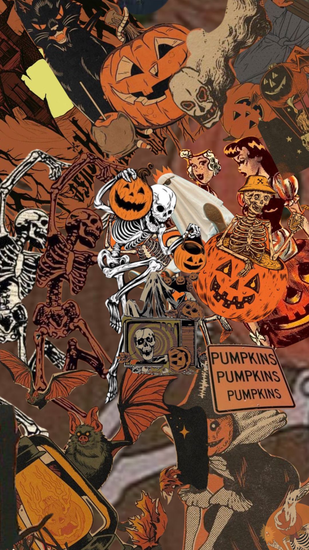 Vintage halloween art, Scary halloween pumpkins, Halloween wallpaper background