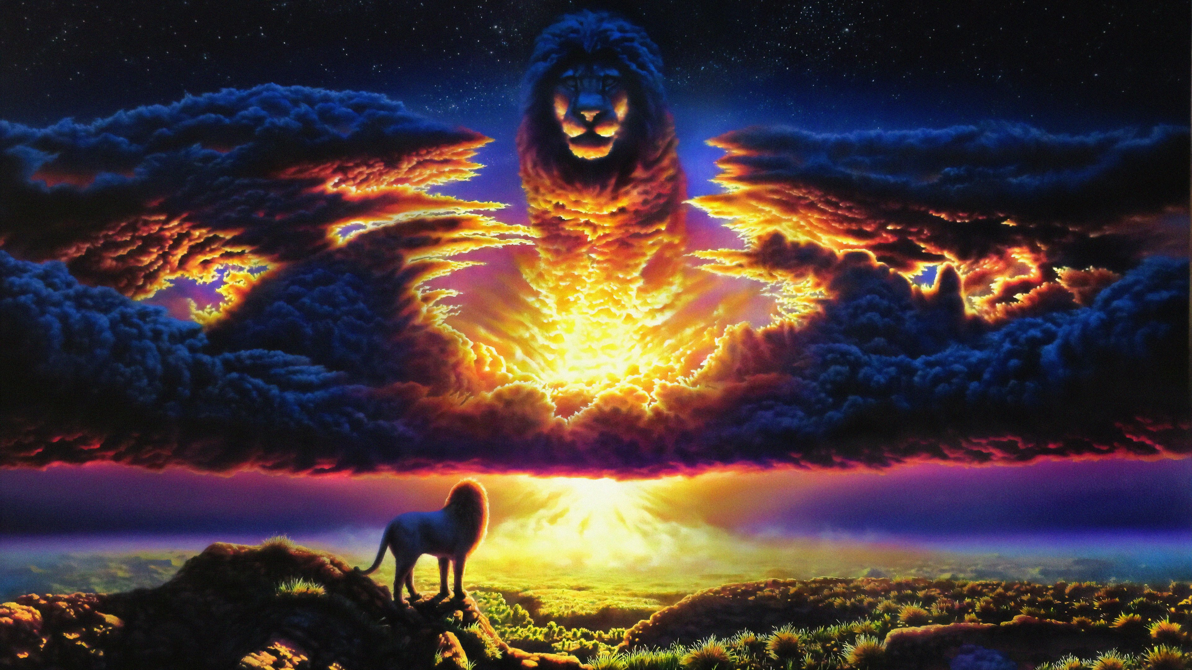 Cool Abstract Lion Wallpaper 3840x2160 59841