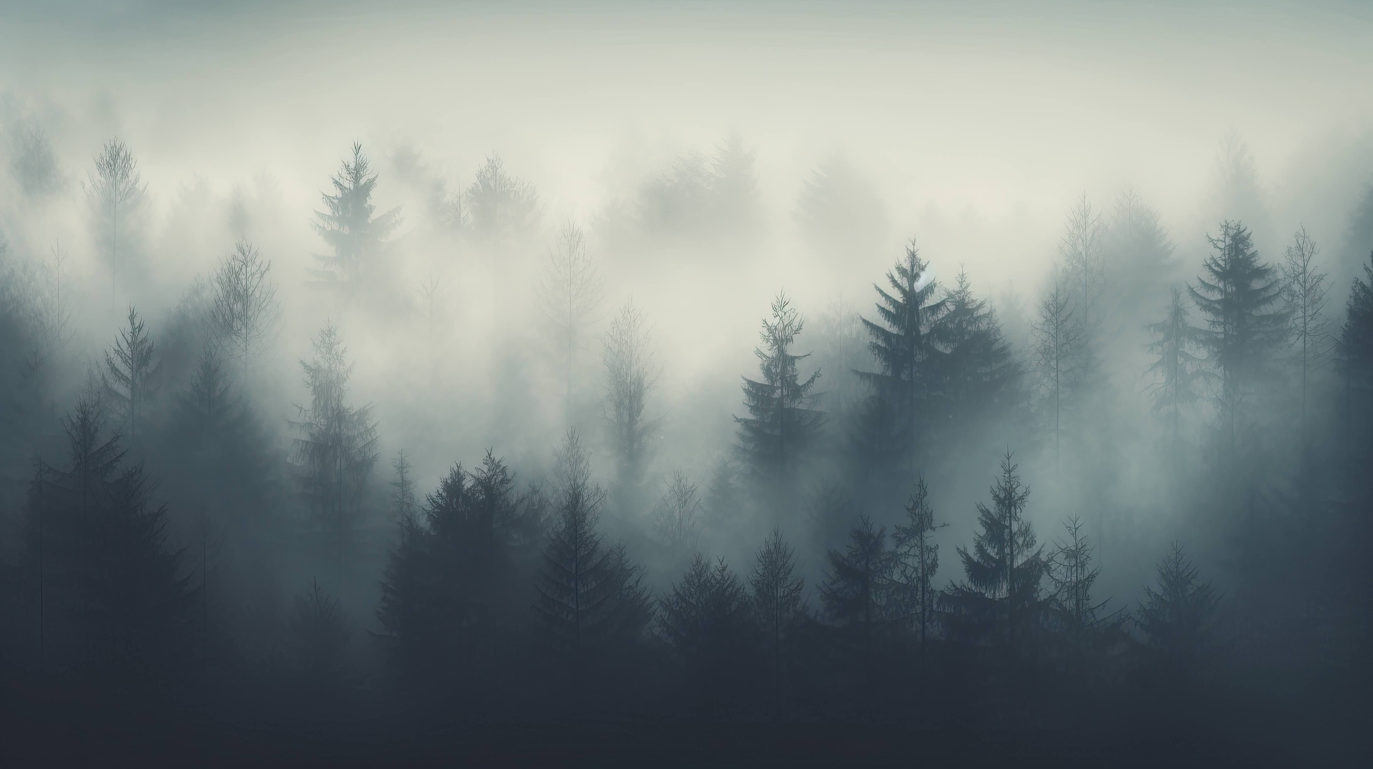 Free AI art image of foggy forest photography