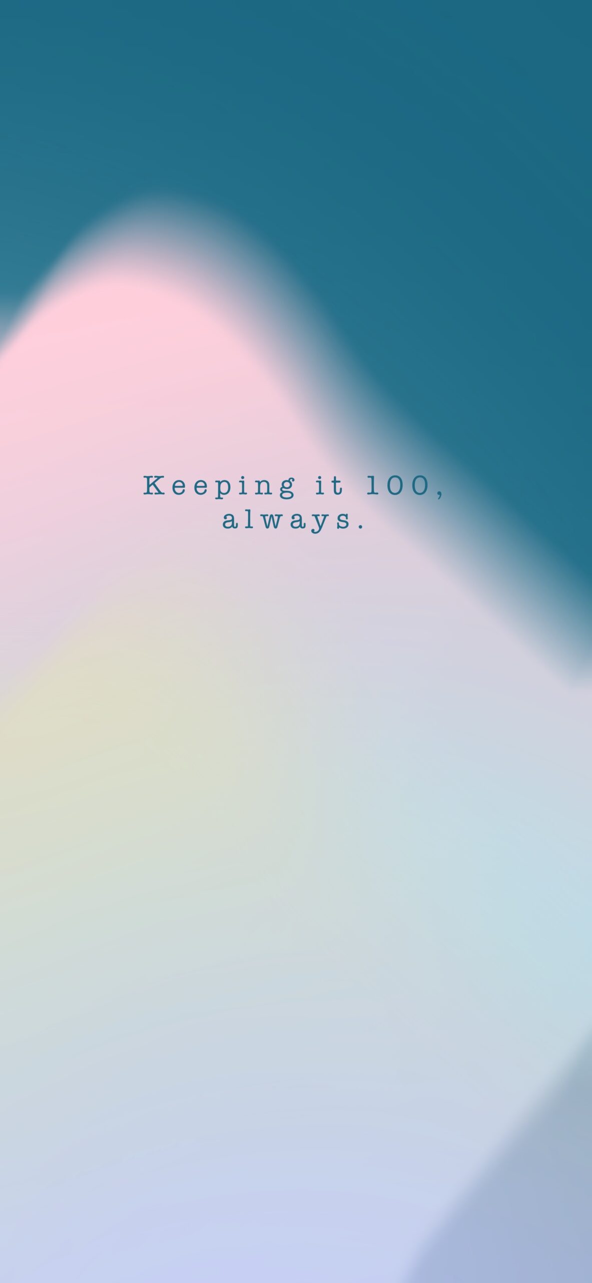 Keeping It 100, Always Blurred Motion Cyan Wallpaper