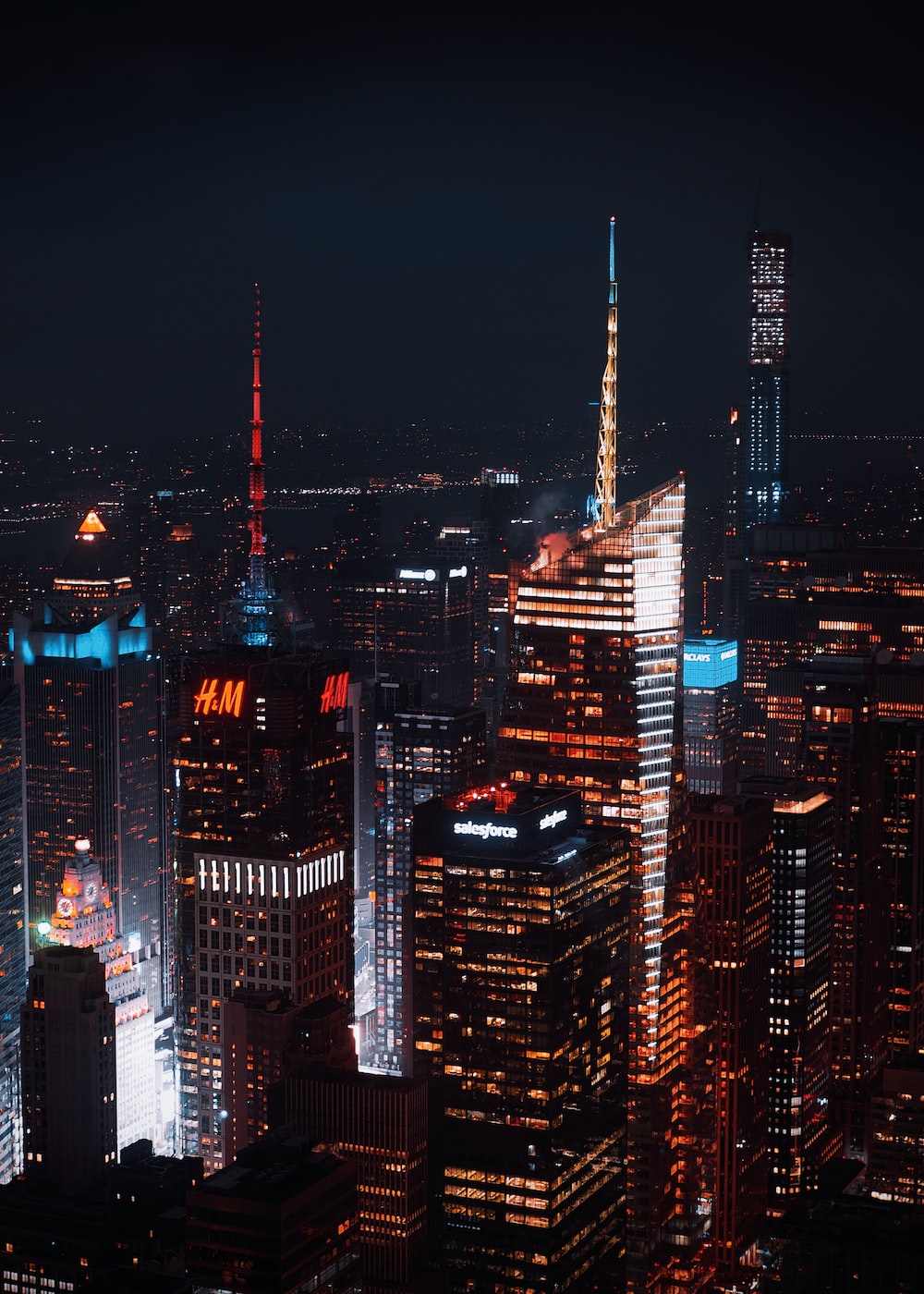 City at Night Phone Wallpaper