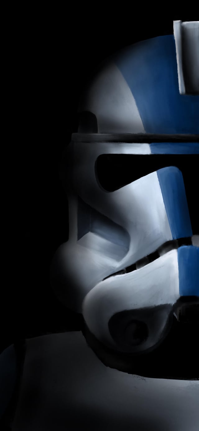 501st Helmet Phone Wallpaper; Made on Procreate