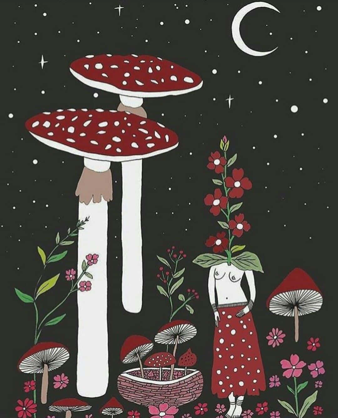 Download Imagining a World With Mushroom Phones Wallpaper