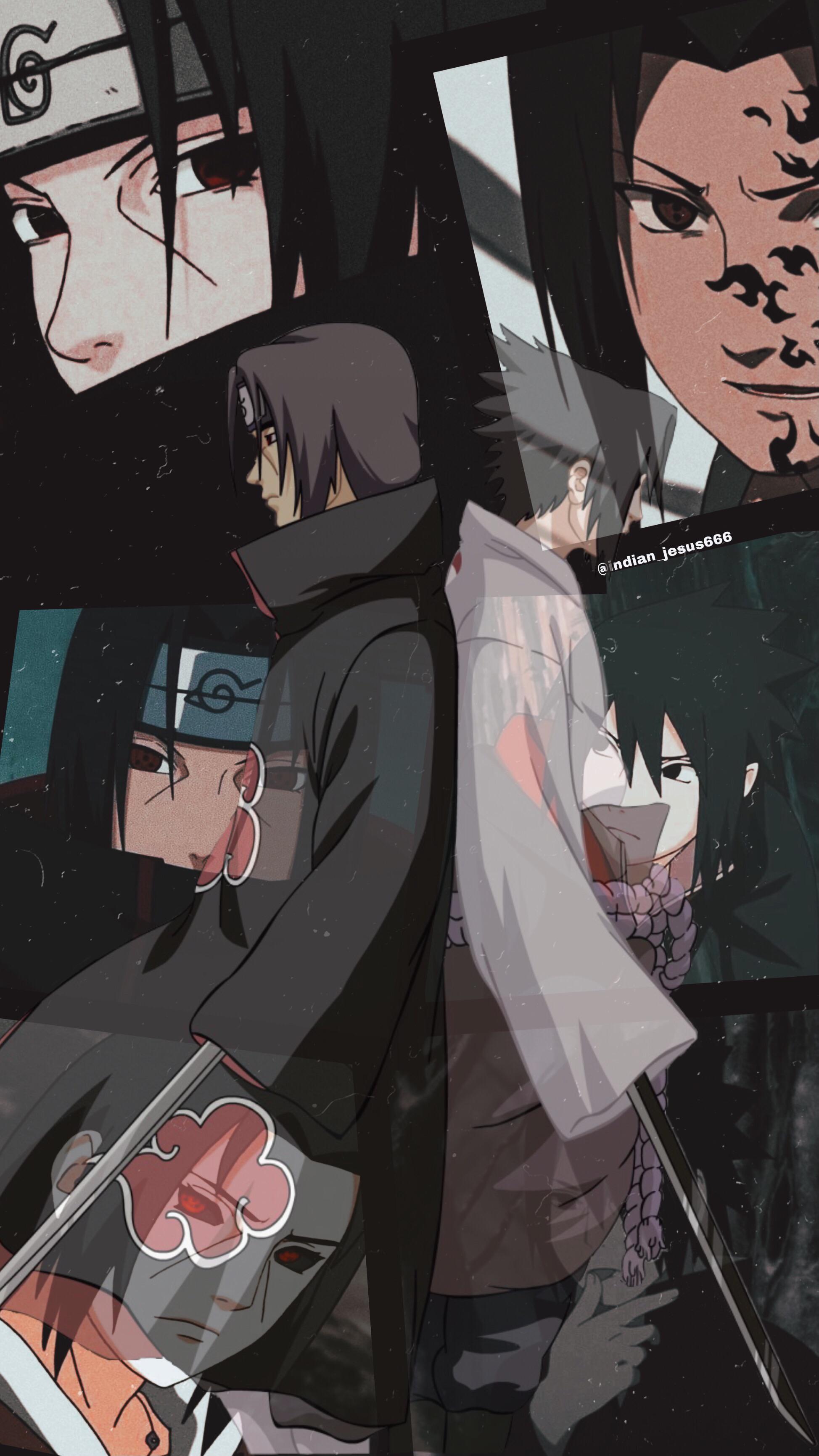 Dual wallpaper itachi sasuke