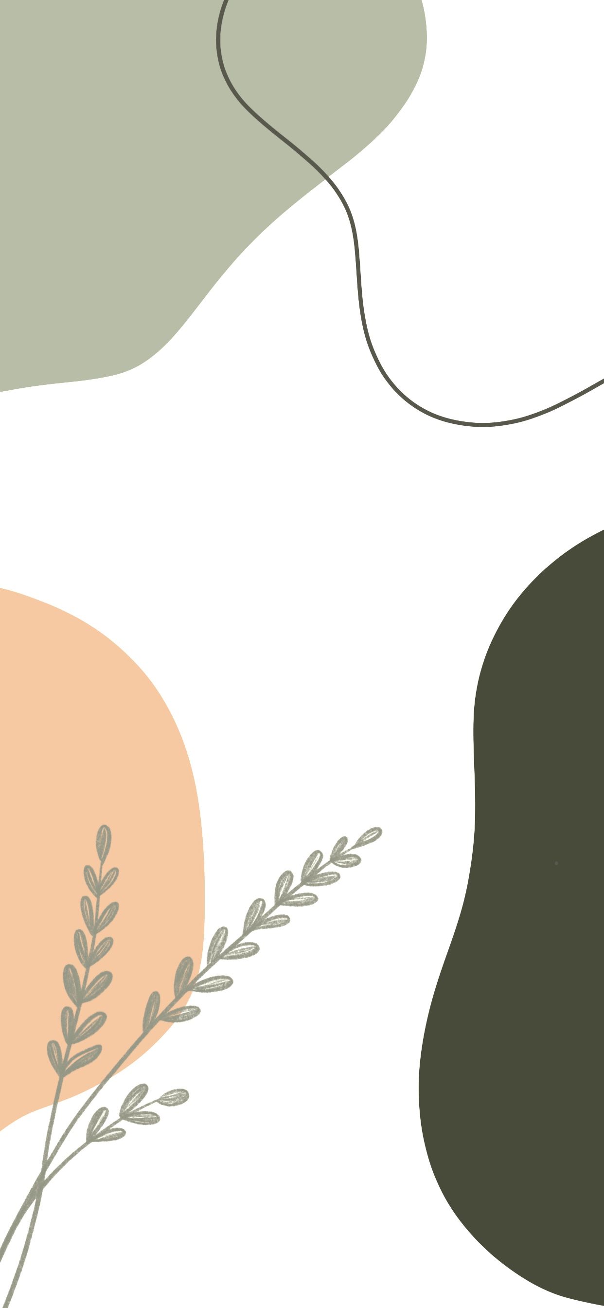 Sage Plant Simple Abstract Wallpaper iPhone. Simple phone wallpaper, Wallpaper iphone boho, Phone wallpaper boho