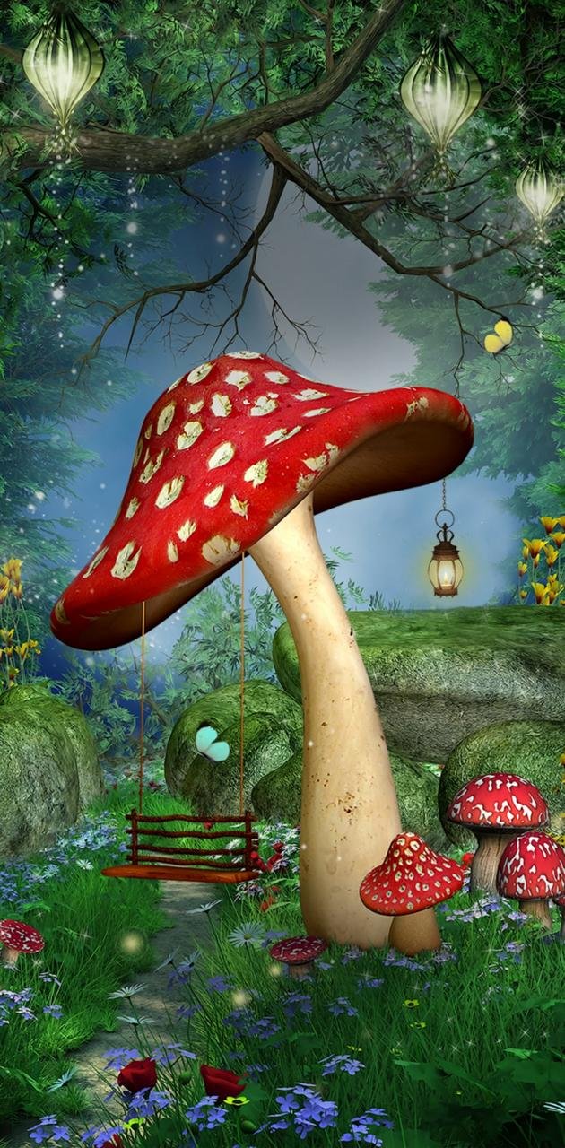 Magical mushroom Wallpaper Download