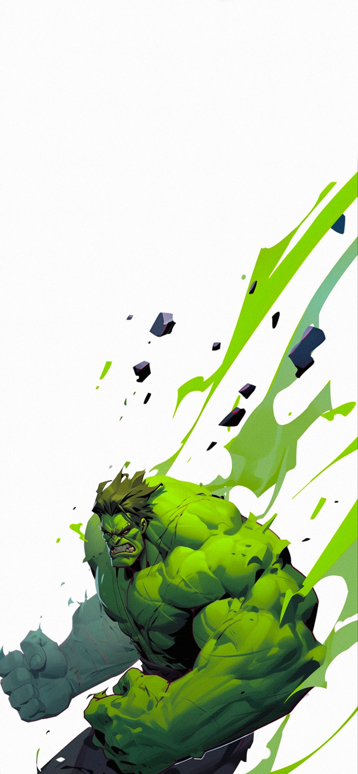 Marvel Hulk White Wallpaper