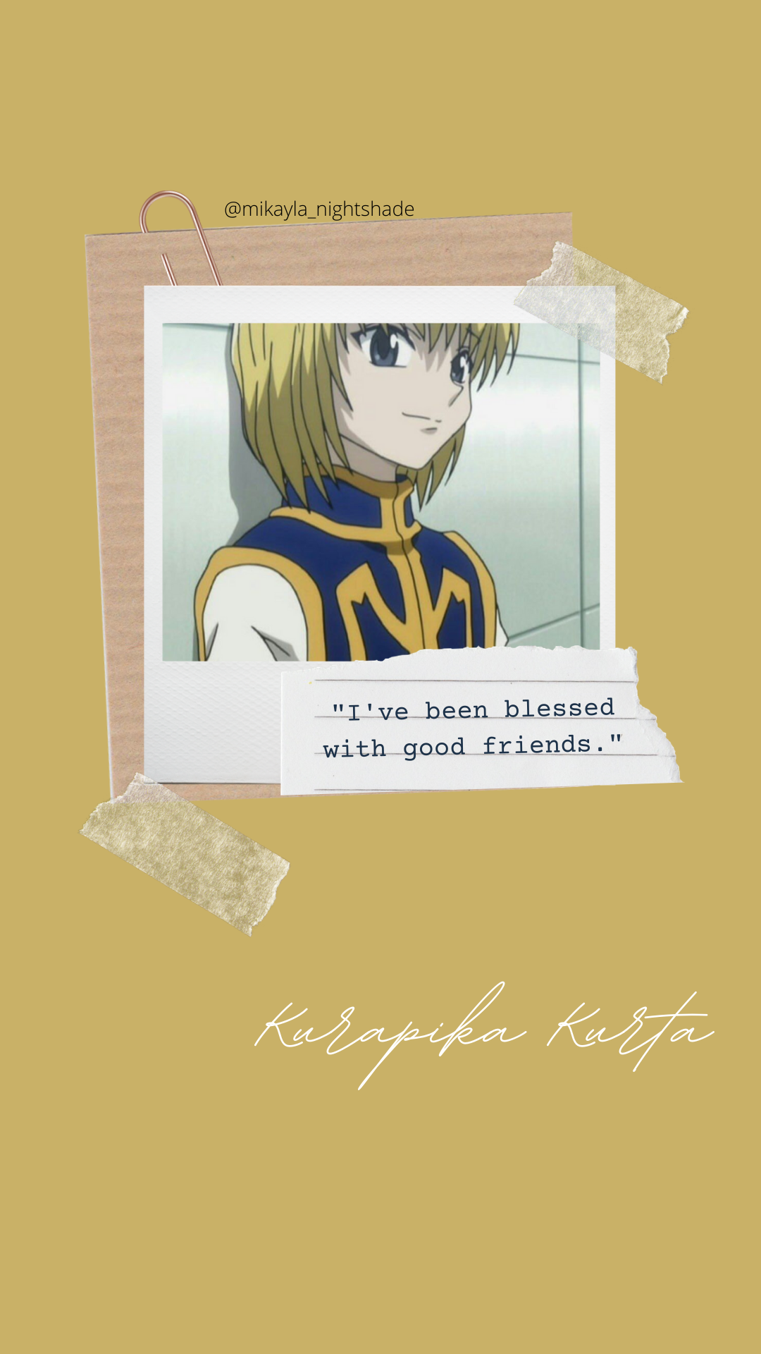I decided to make a Kurapika wallpaper! Please let me know what you think!