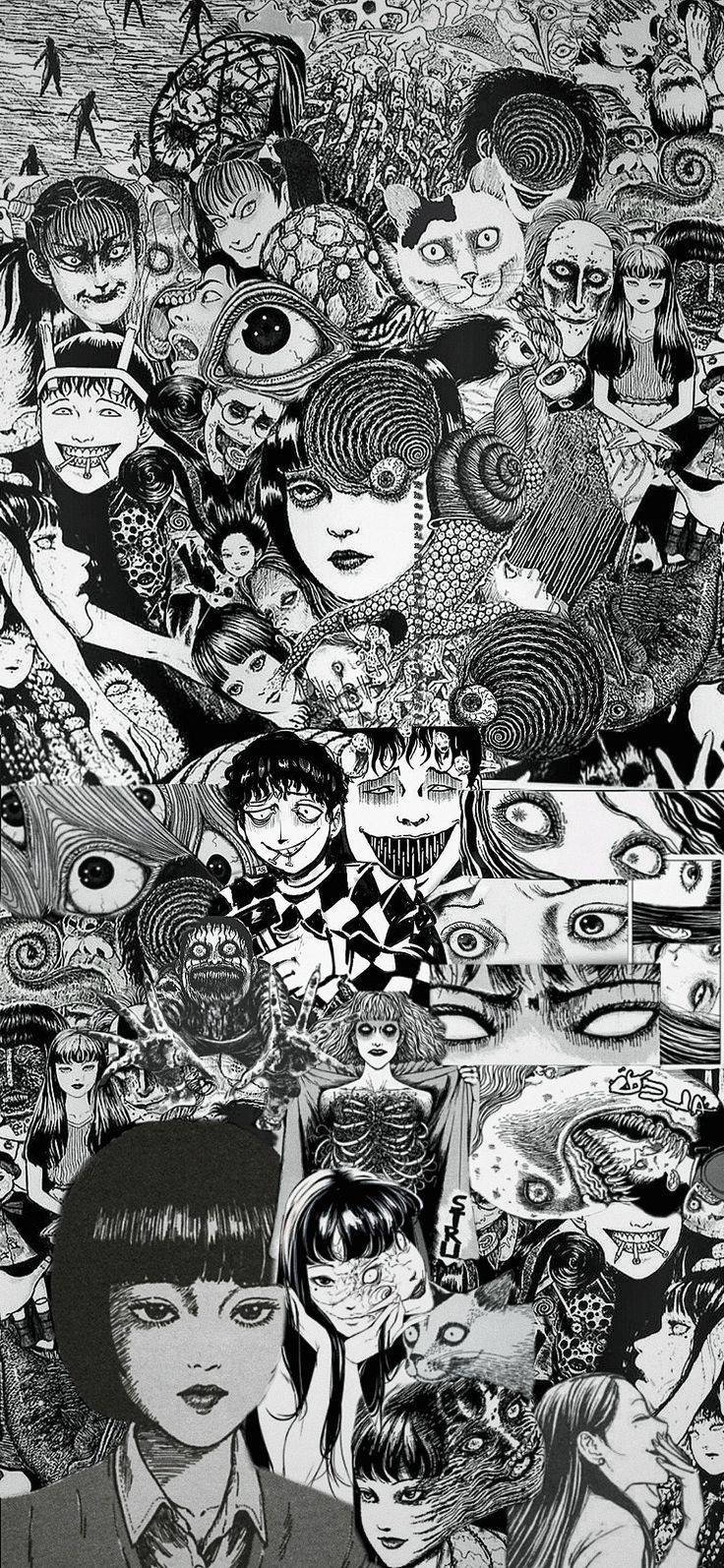 Download Junji Ito Cool Manga Collage Wallpaper