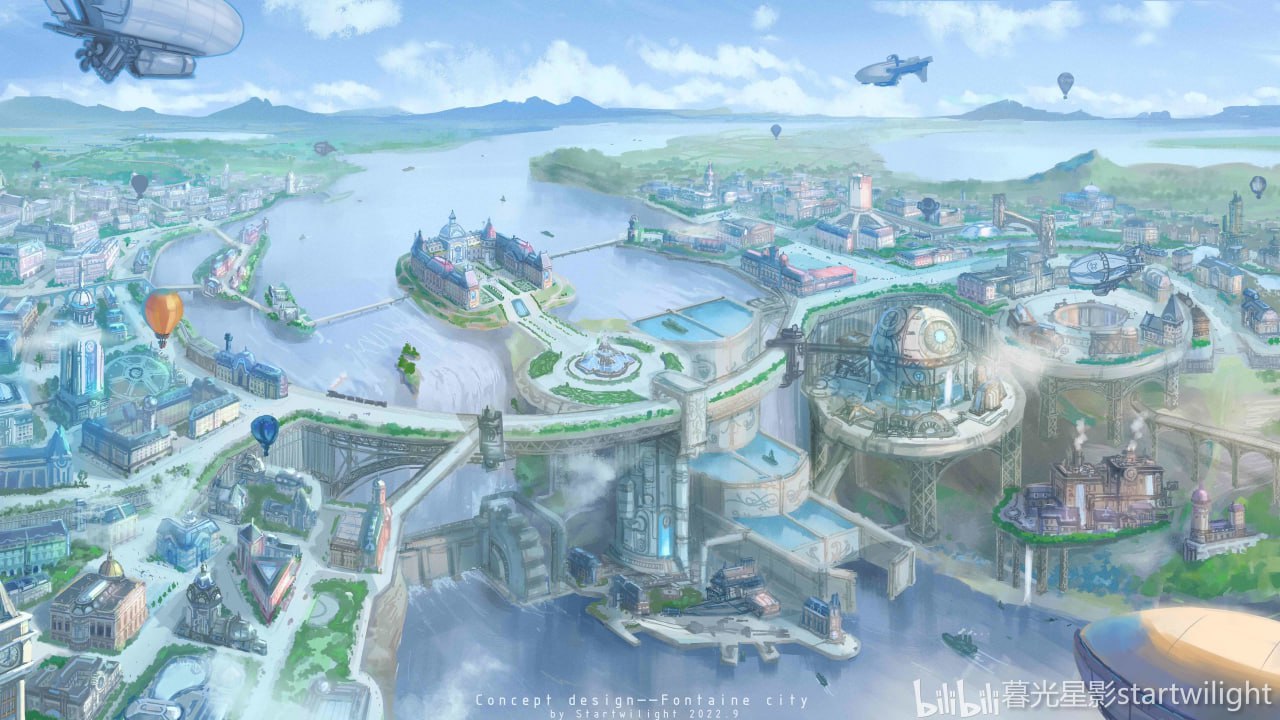 Genshin Universe - (Concept Art) Fontaine