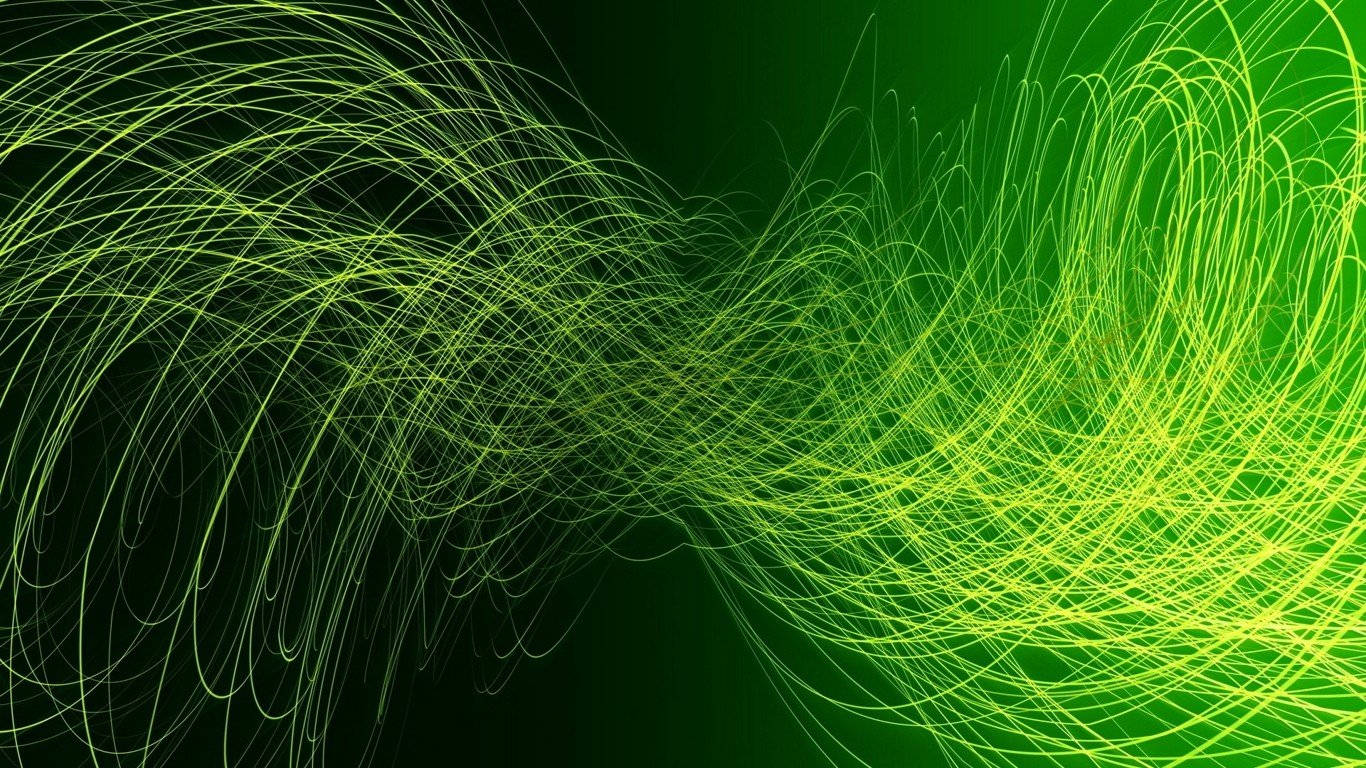 Download Green Radio Waves Abstract Wallpaper