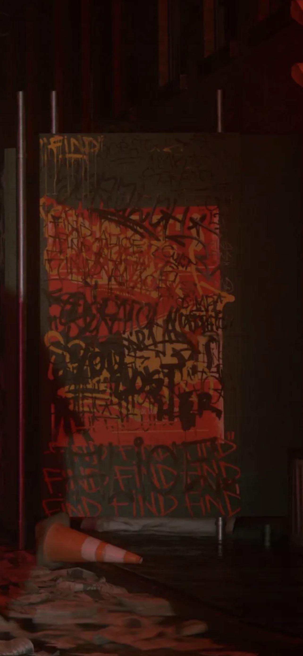 In this photo of Alan Wake 2 you can see some interesting graffiti