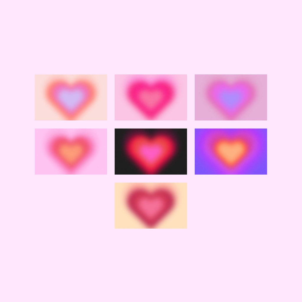 Aura Hearts Gradient Wallpaper