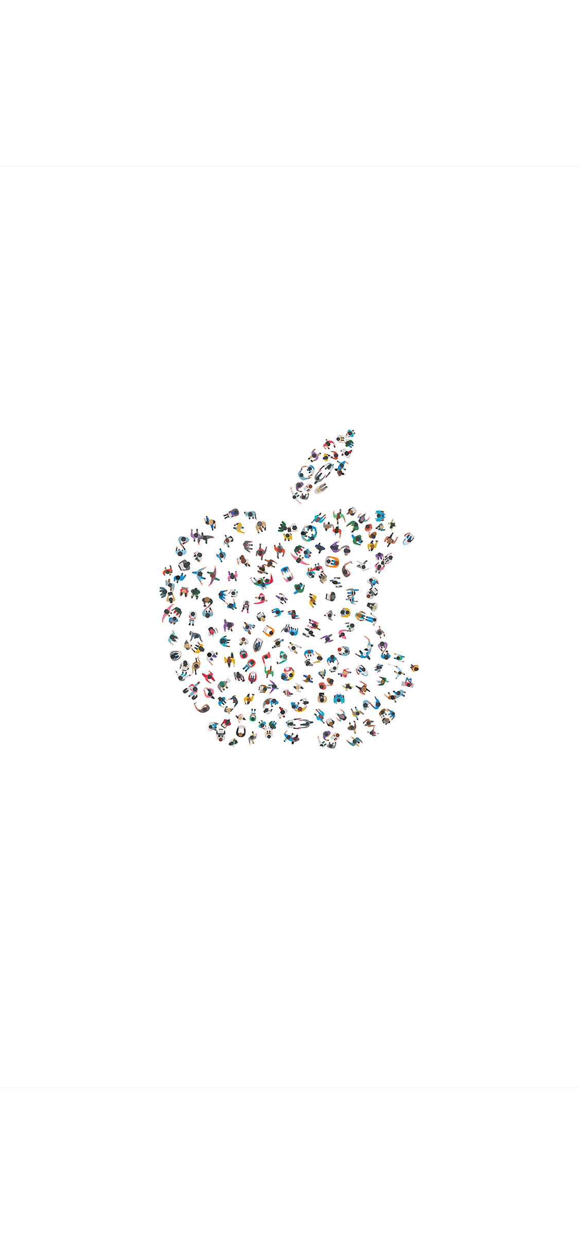 iPhone X wallpaper. wwdc apple logo white minimal illustration art