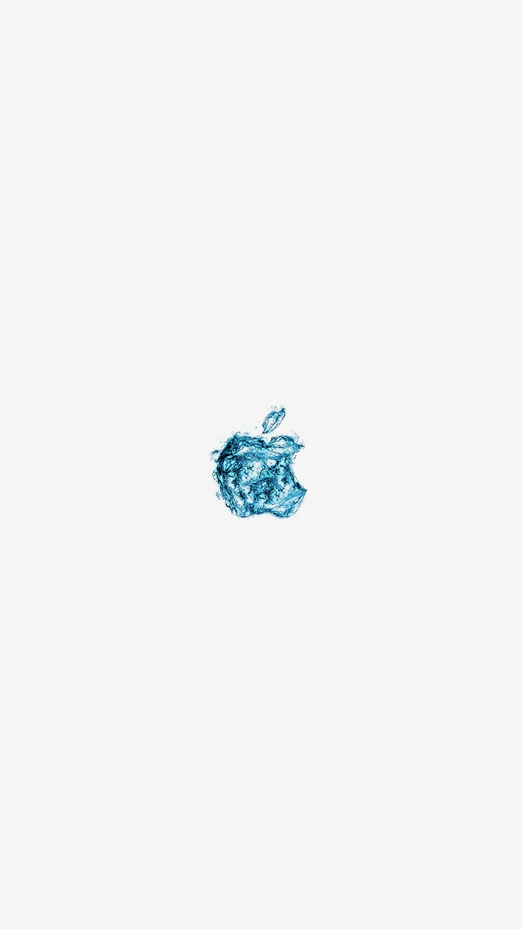 iPhone 6 wallpaper. apple logo water white blue art illustration