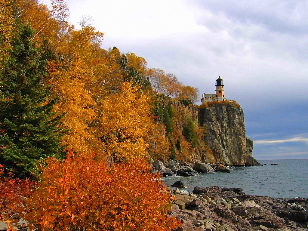 Autumn Shoreline. Split Rock Lighthouse on Lake Superior. *Jeff*