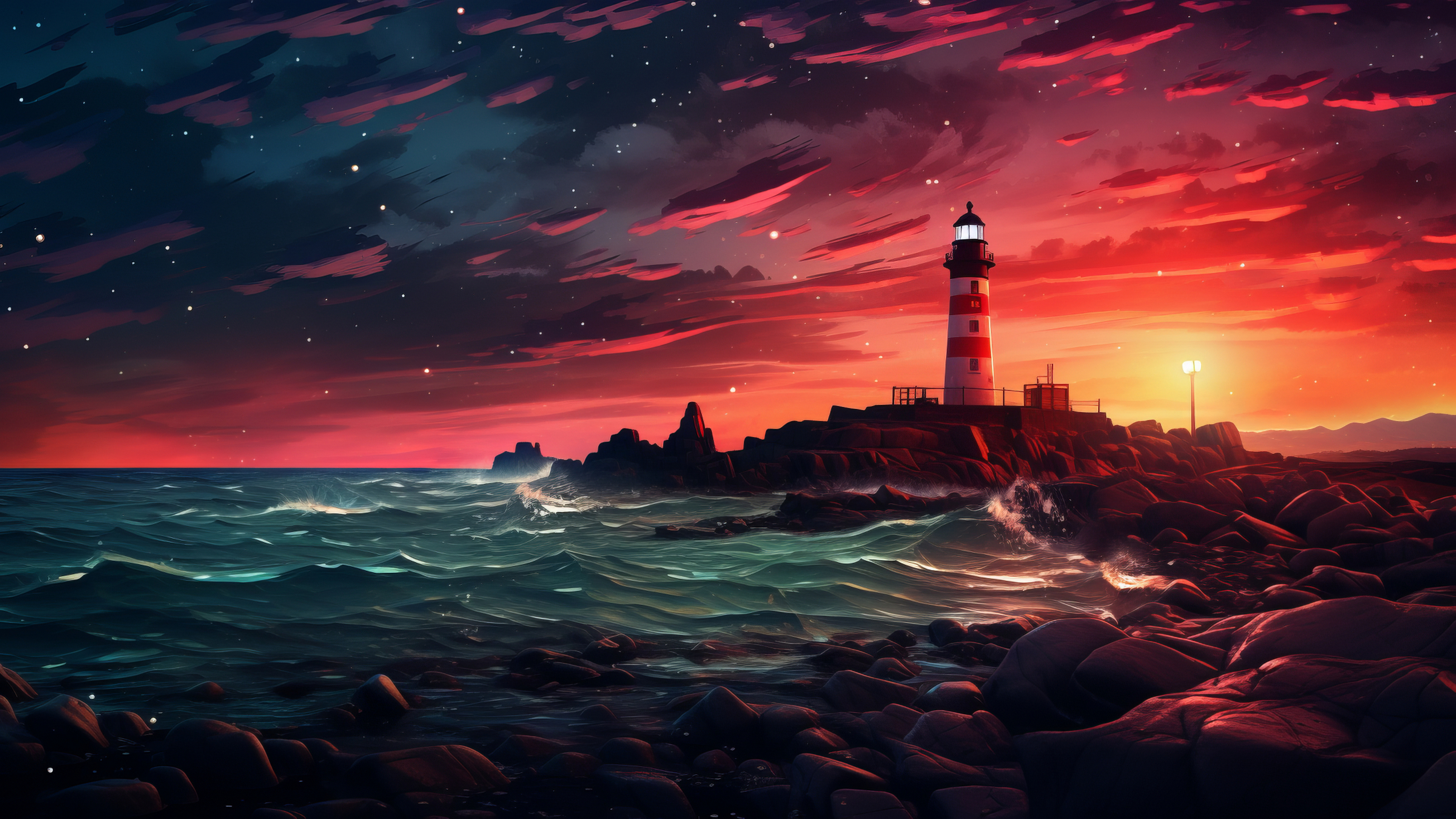 Anime Lighthouse [3840x2160]