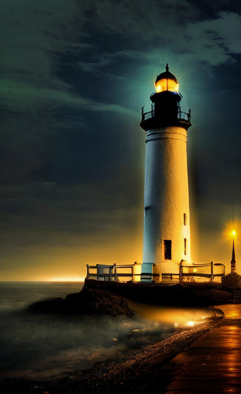 Download Lighthouse Seascape Royalty Free Stock Illustration Image