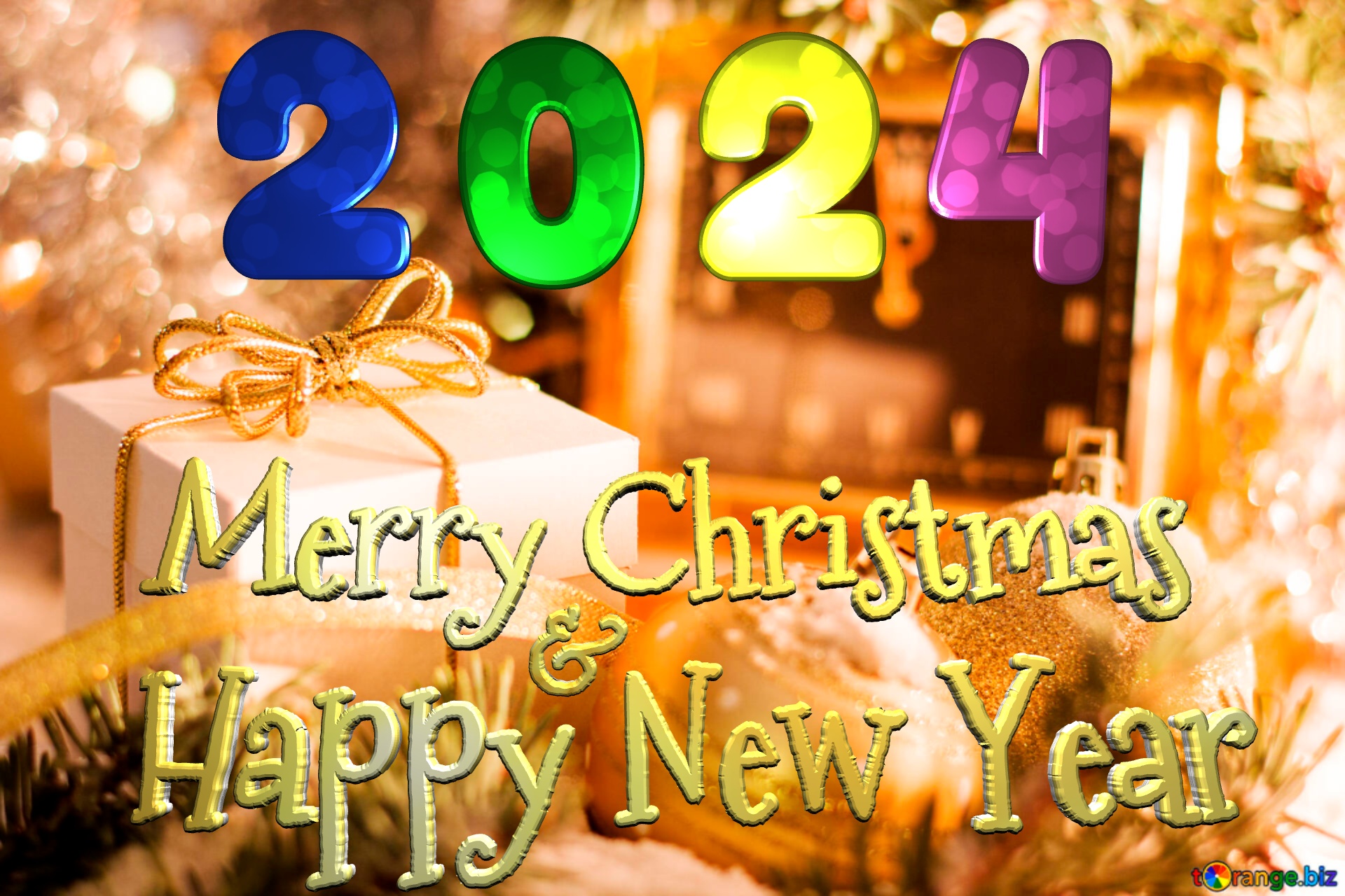 Merry Christmas 2024 Happy New Year Free Image