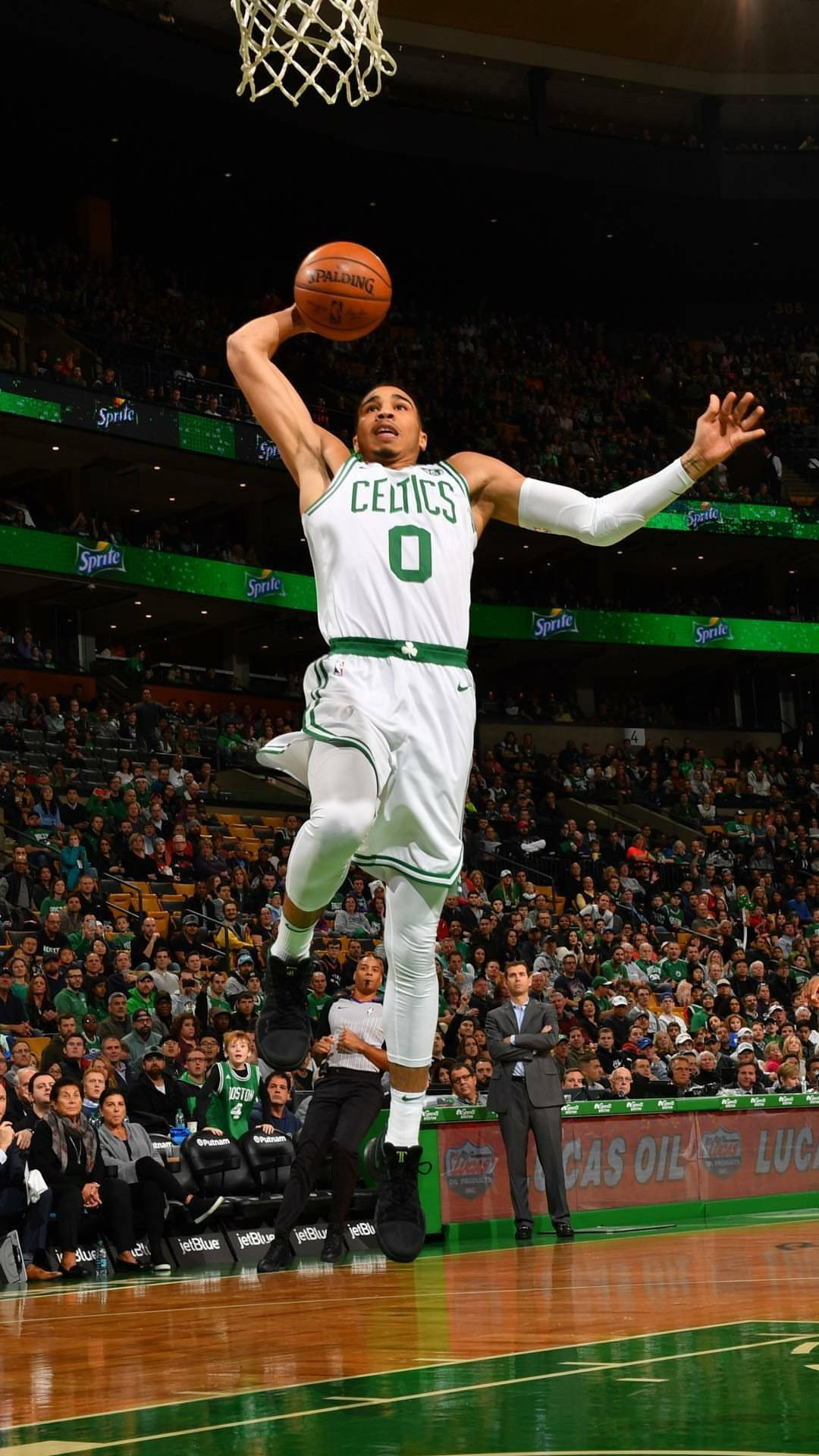 Download Jayson Tatum White Home Court Jersey Wallpaper