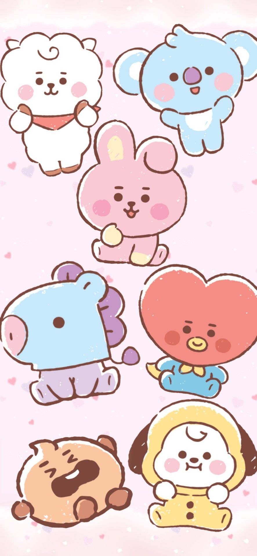 BT21 WALLPAPER. Bts wallpaper, Cute wallpaper, iPhone wallpaper kawaii