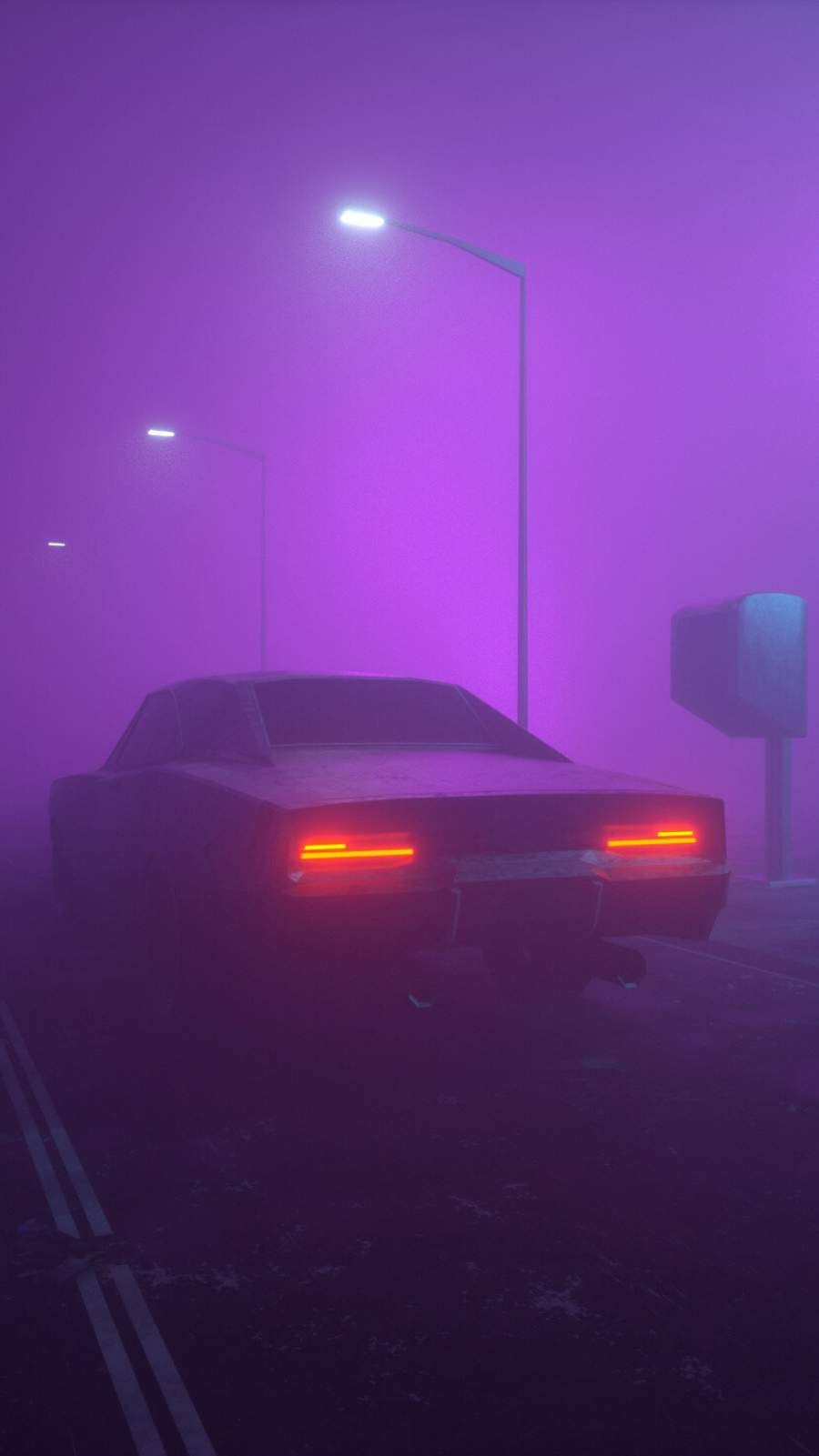 Muscle Car Mist iPhone Wallpaper. Dark purple wallpaper, Purple wallpaper, Purple aesthetic