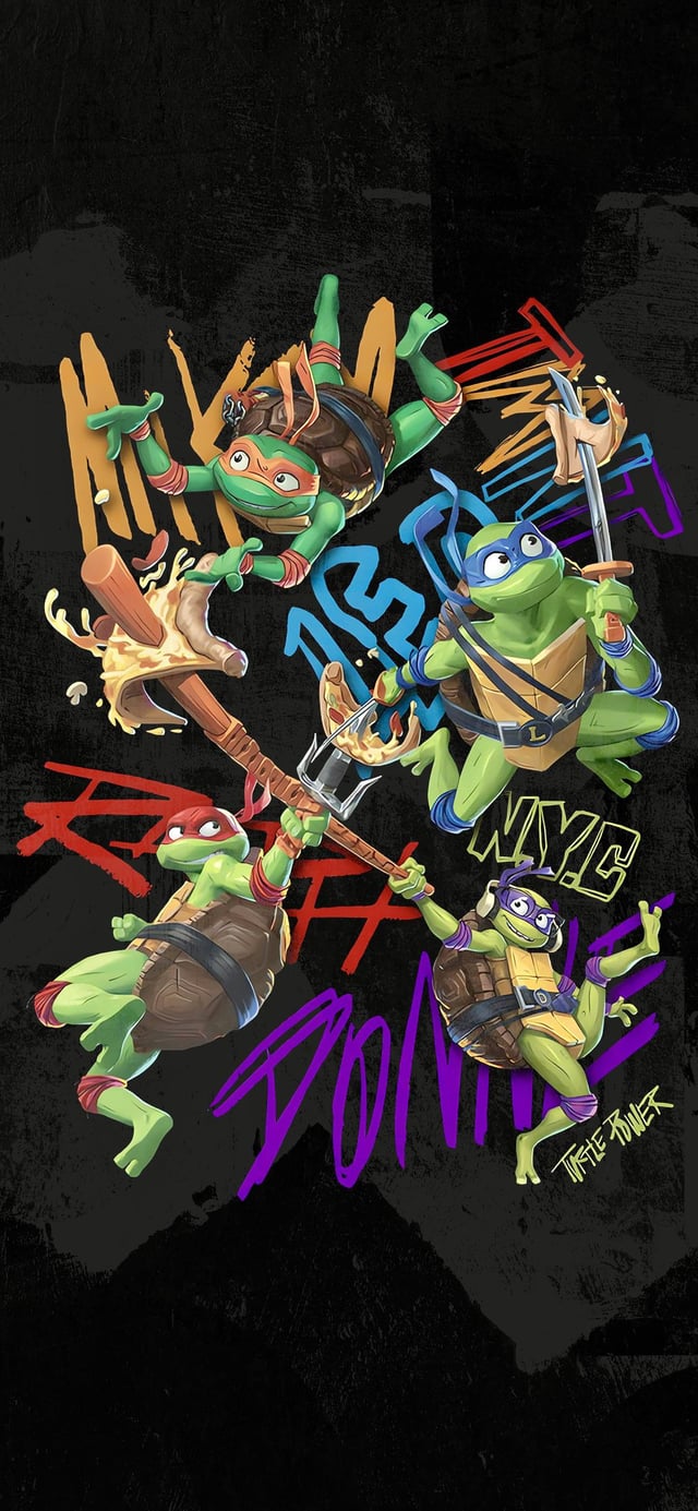 All new set of Mutant mayhem phone wallpaper made using ai and photohop