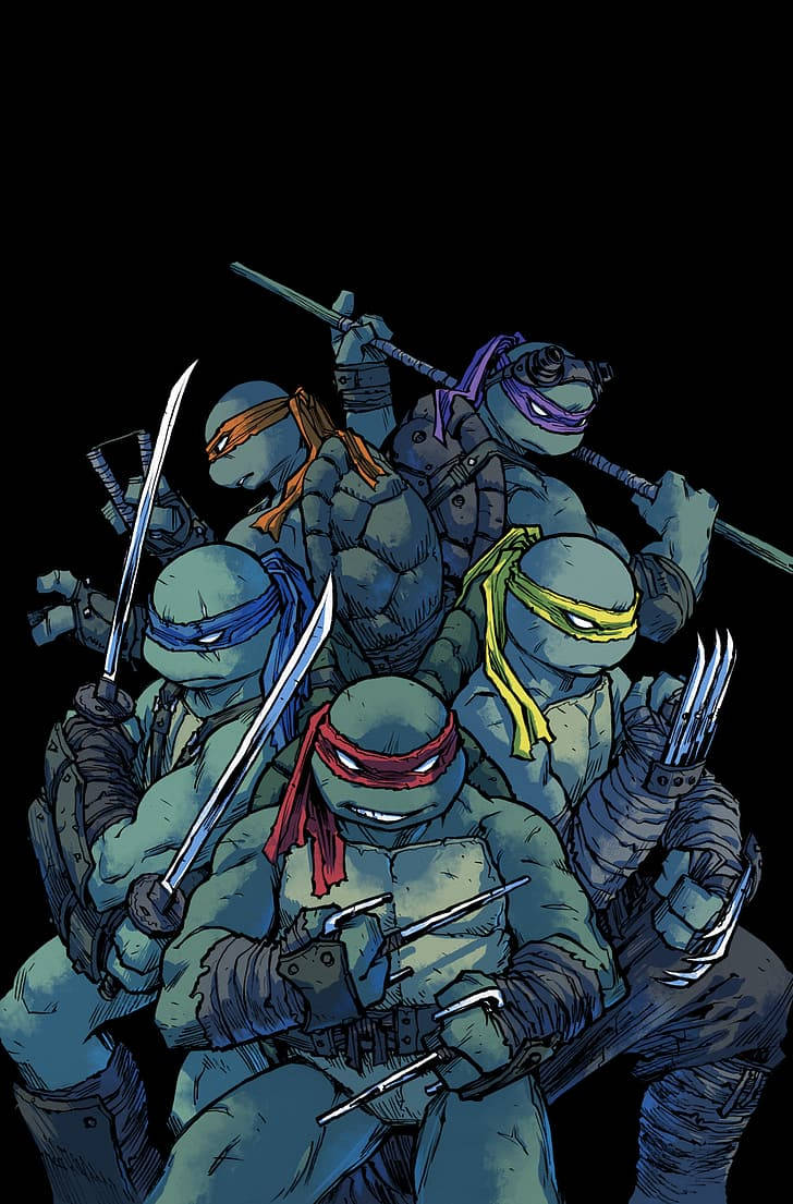 Download Teenage Mutant Ninja Turtles Five Members Wallpaper