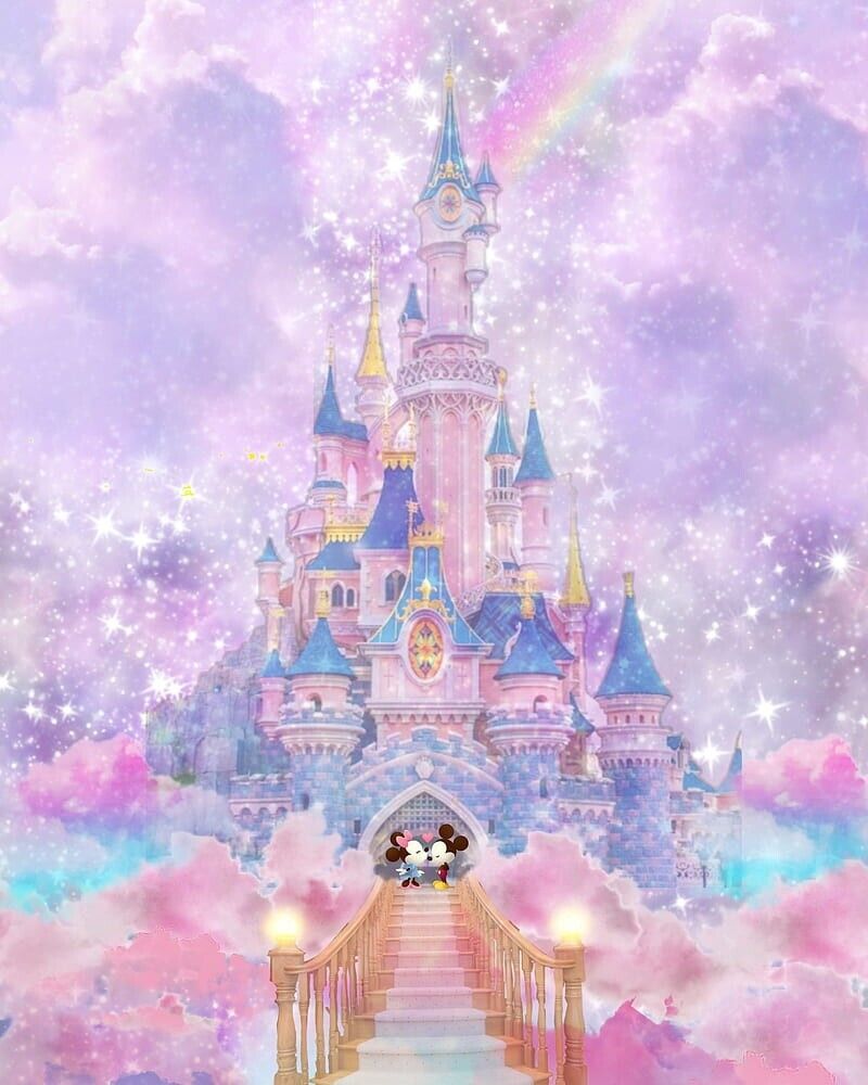 Nursery Wall Mural Disney Castle Photo Wallpaper Kids Room Wall Decor 118&;x 100&;