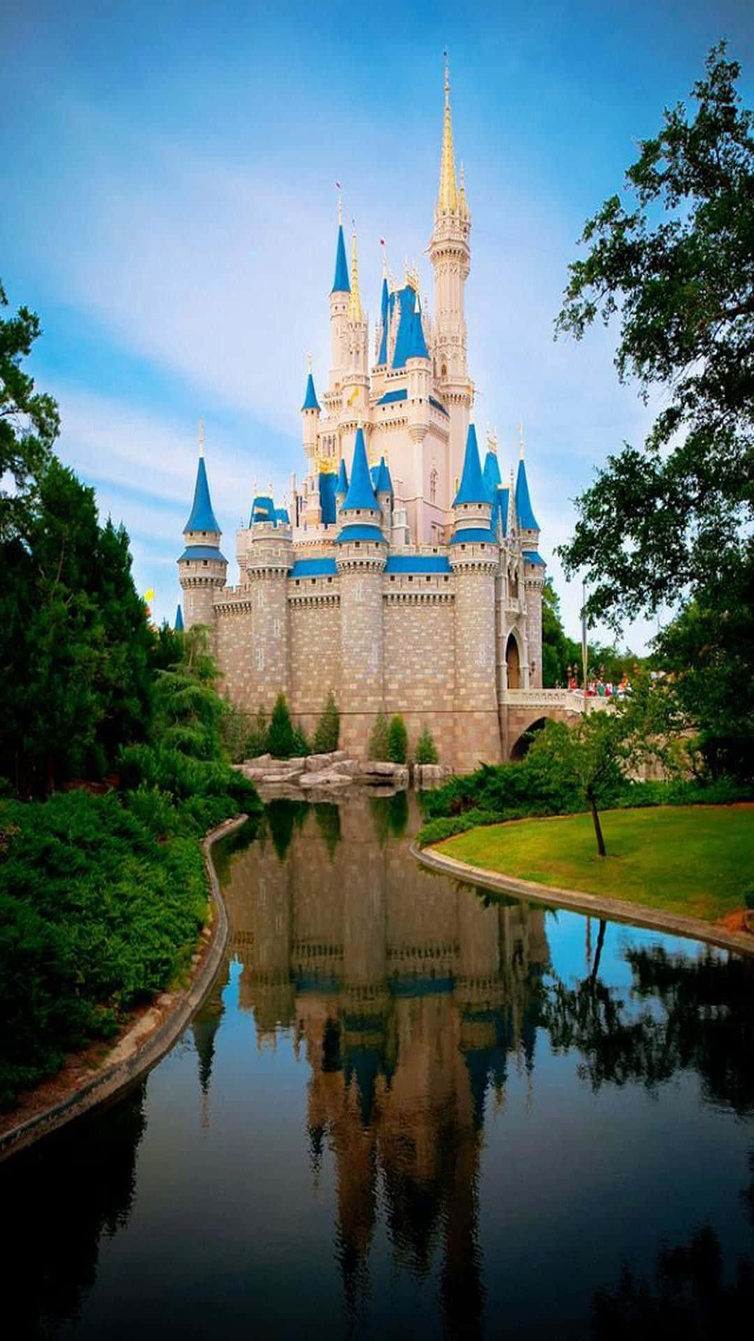 Download Disney World Cinderella Castle Water Lake iPhone Wallpaper