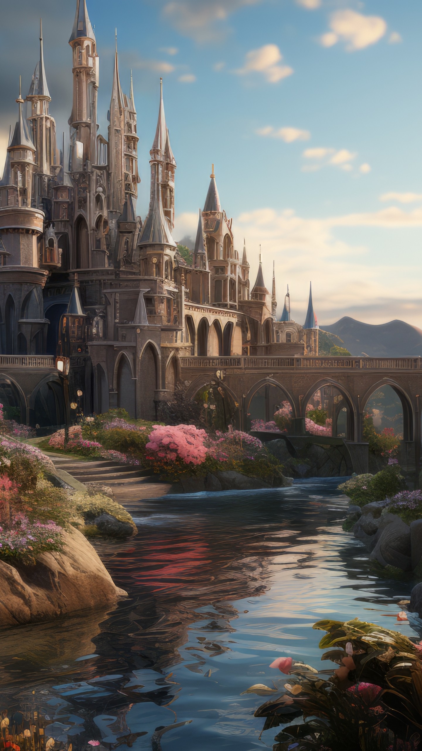 Wallpaper castle, nature, fantasy, OS