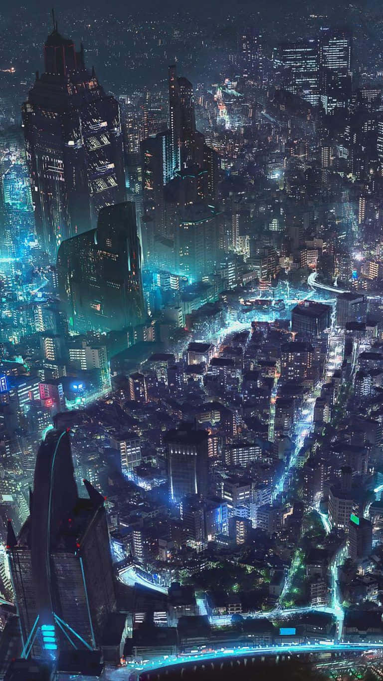 Download A Futuristic City with Expansive Urban Infrastructure Wallpaper