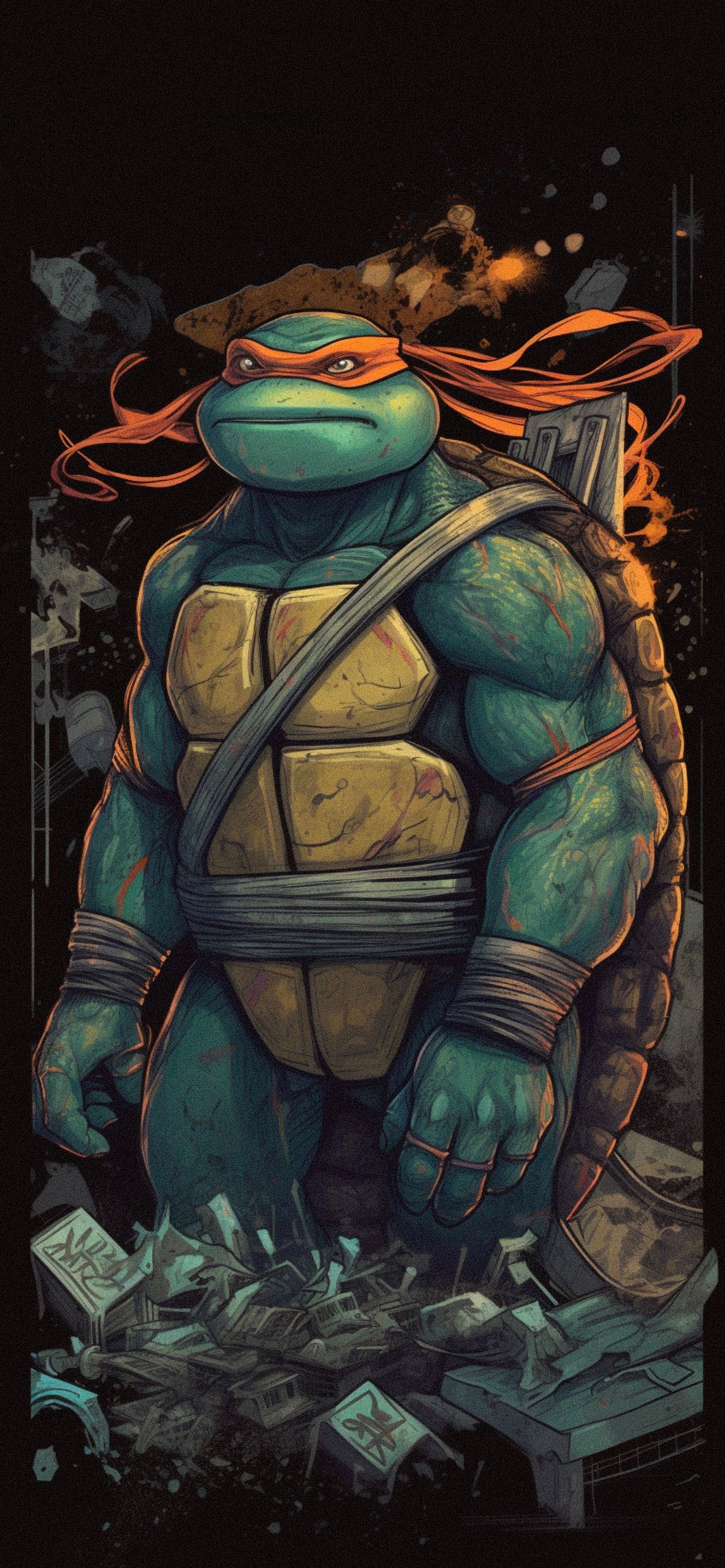TMNT Michelangelo Classic Wallpaper Turtles Wallpaper