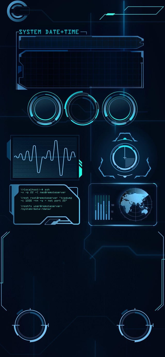 I made this futuristic HUD wallpaper to