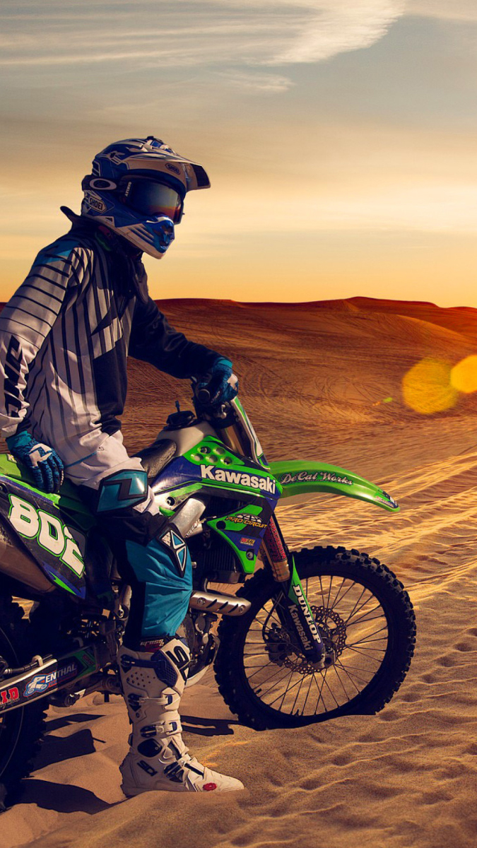 Motocross Desert Wallpaper for iPhone 11, Pro Max, X, 8, 7, 6